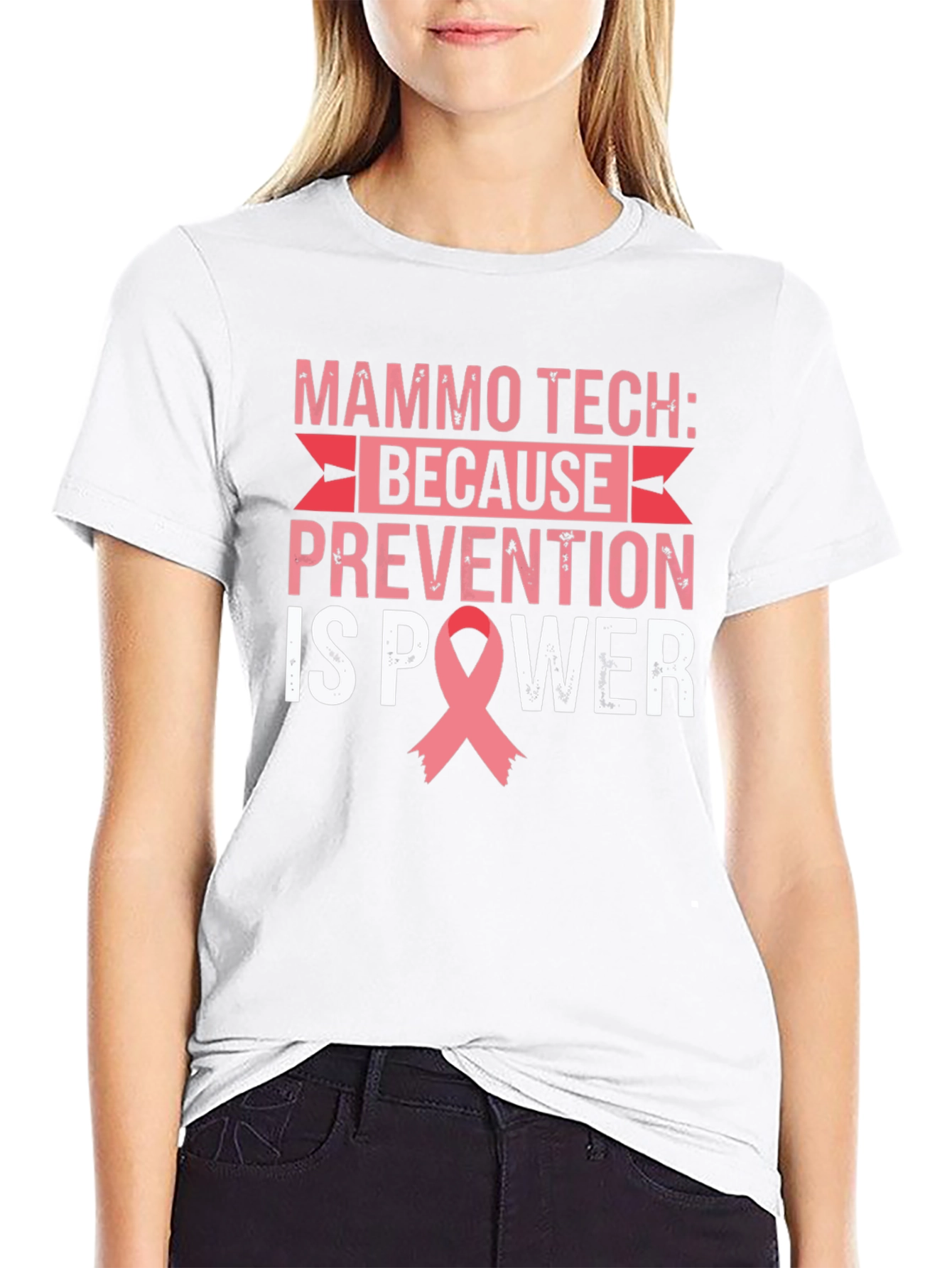 Mammo Tech Prevention is Power T-Shirt