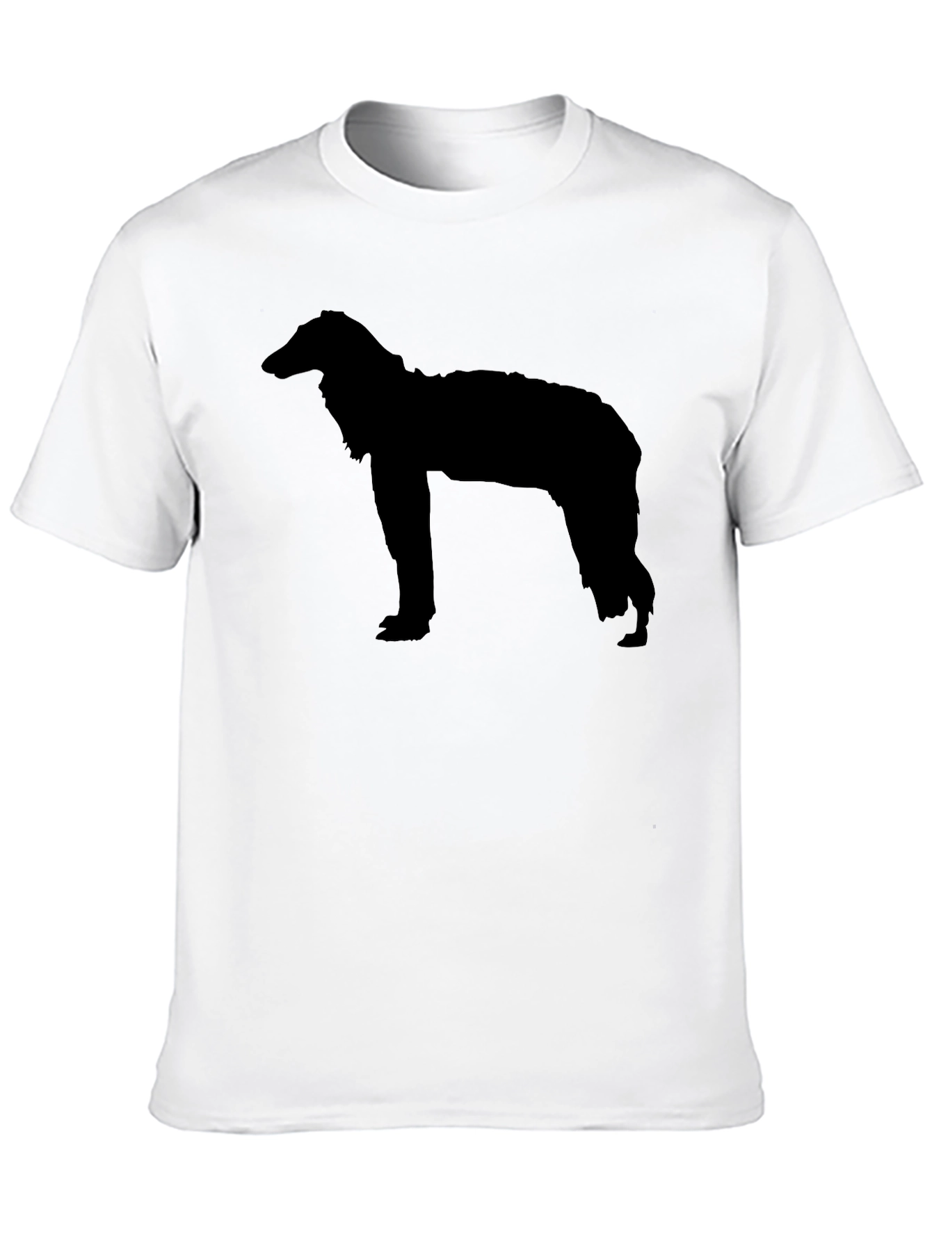 Borzoi Dog Silhouette T-Shirt - Unisex Black Tee