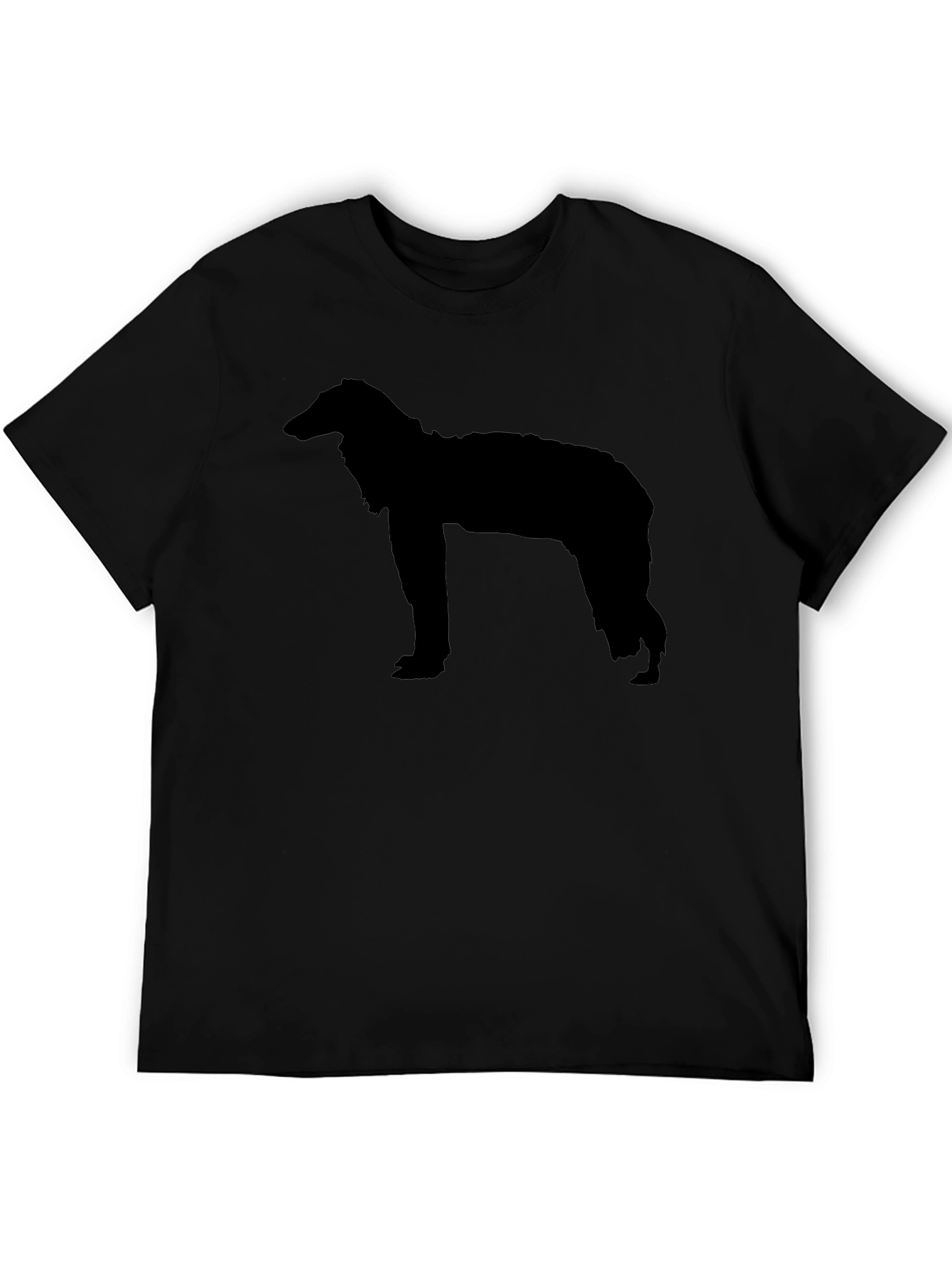 Borzoi Dog Silhouette T-Shirt - Unisex Black Tee