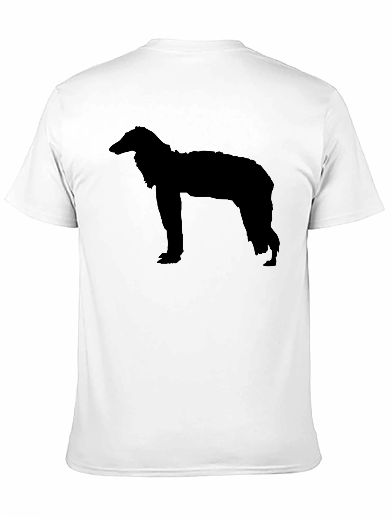 Borzoi Dog Silhouette T-Shirt - Unisex Black Tee