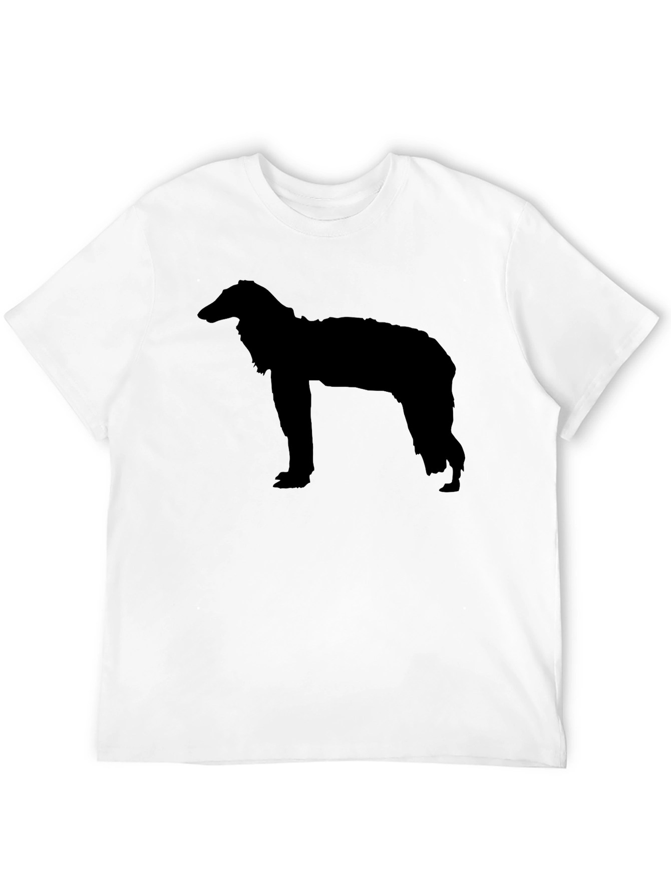 Borzoi Dog Silhouette T-Shirt - Unisex Black Tee