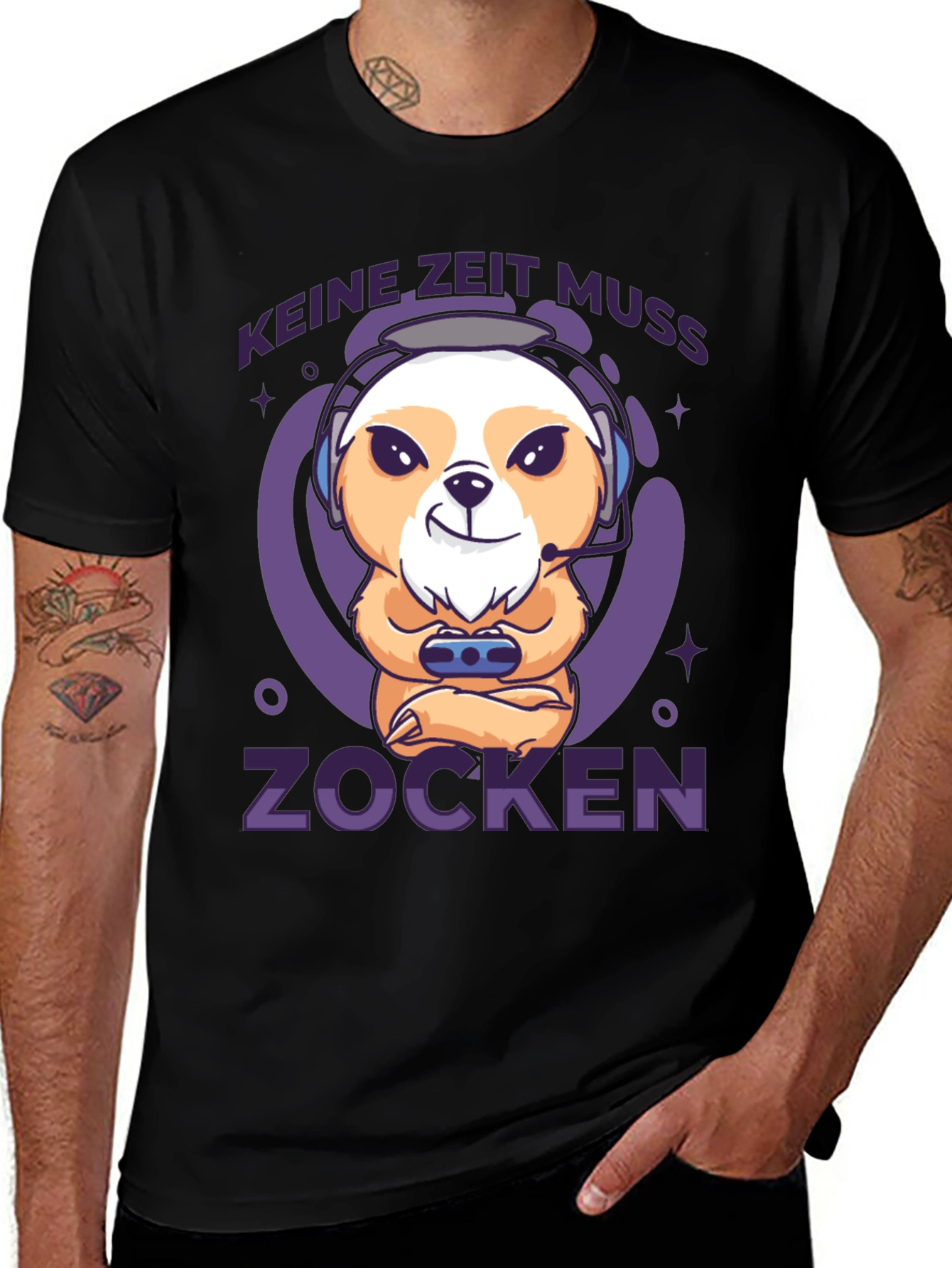 Gamer Sloth T-Shirt - Keine Zeit Muss Zocken!