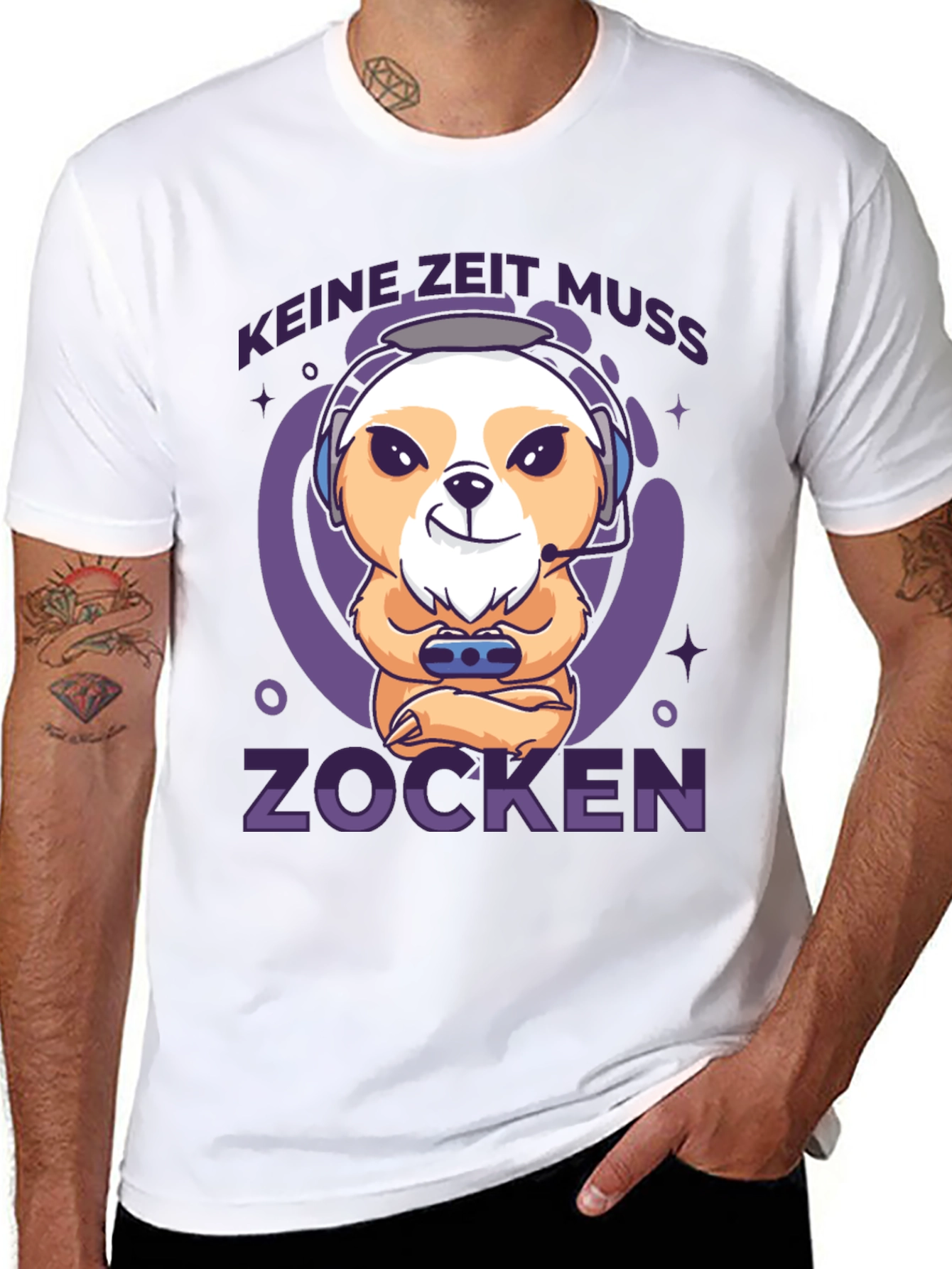 Gamer Sloth T-Shirt - Keine Zeit Muss Zocken!