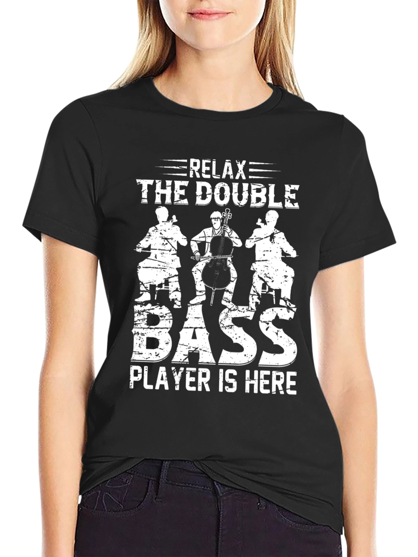 Relax The Double Bass Player T-Shirt Music Lover Tee