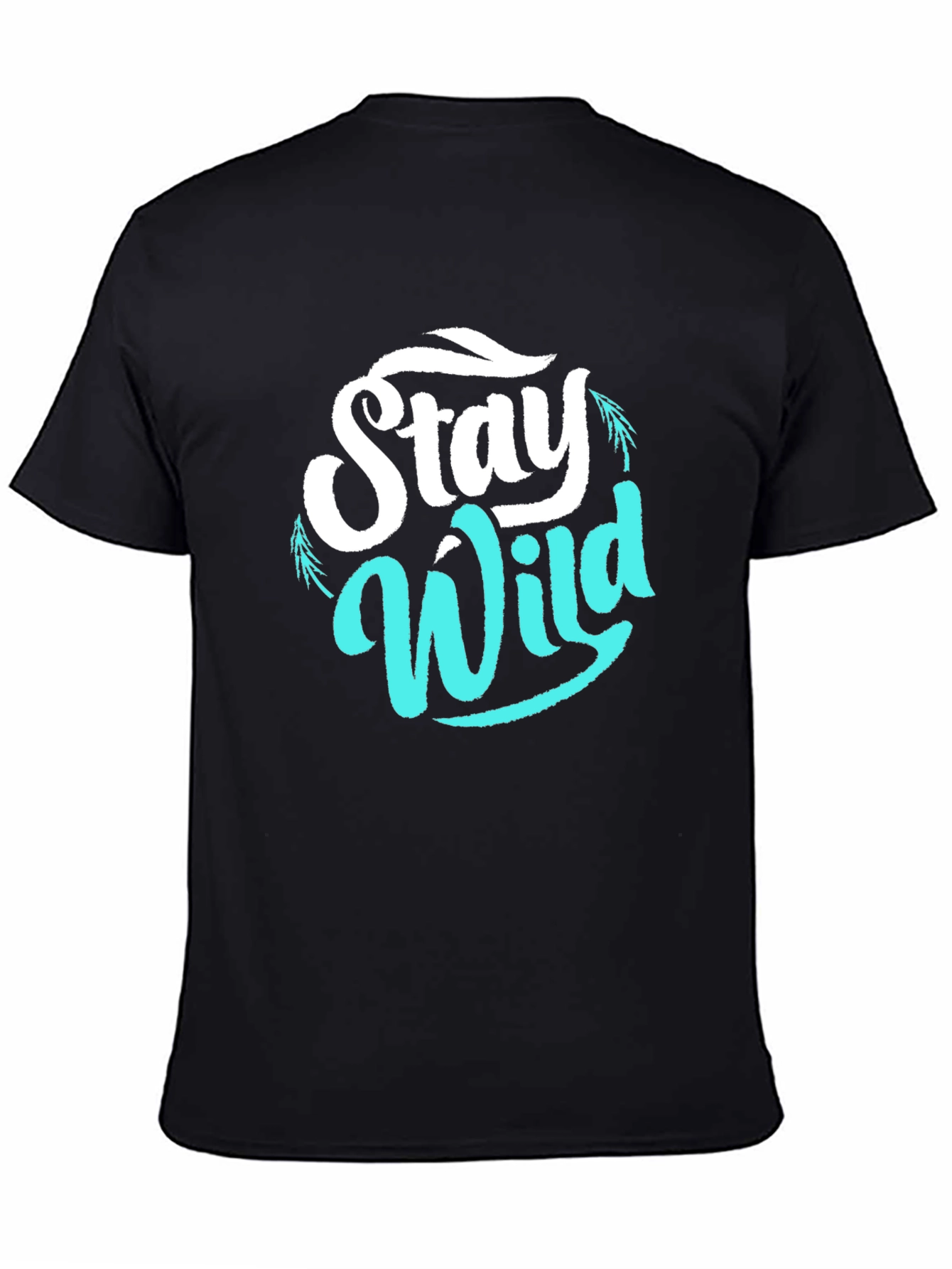 Stay Wild Graphic Tee - Black Casual T-Shirt