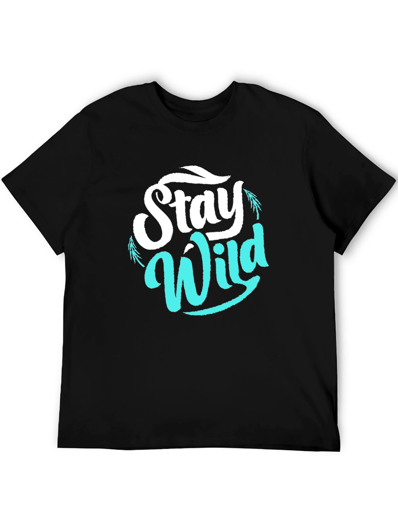 Stay Wild Graphic Tee - Black Casual T-Shirt