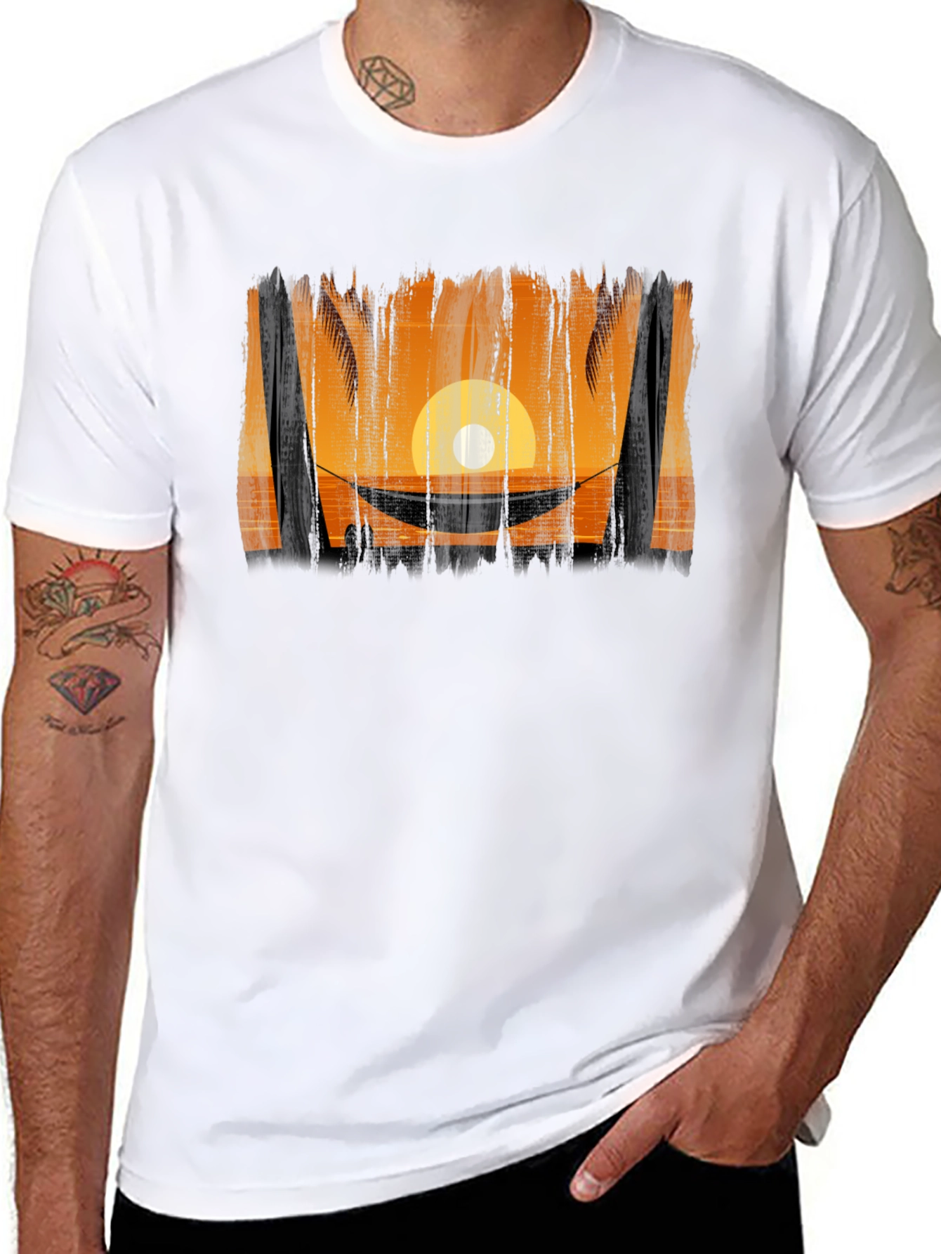 Sunset Hammock Graphic T-Shirt