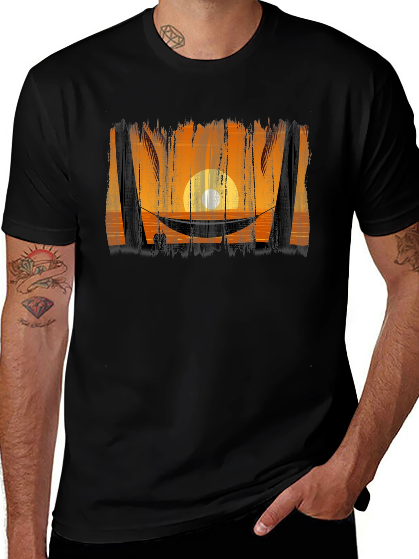 Sunset Hammock Graphic T-Shirt