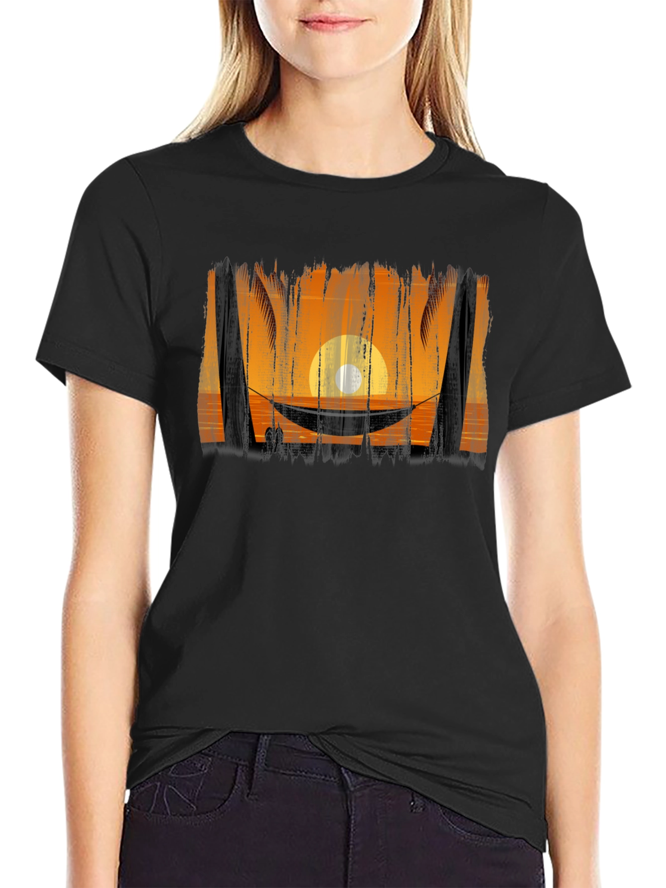 Sunset Hammock Graphic T-Shirt