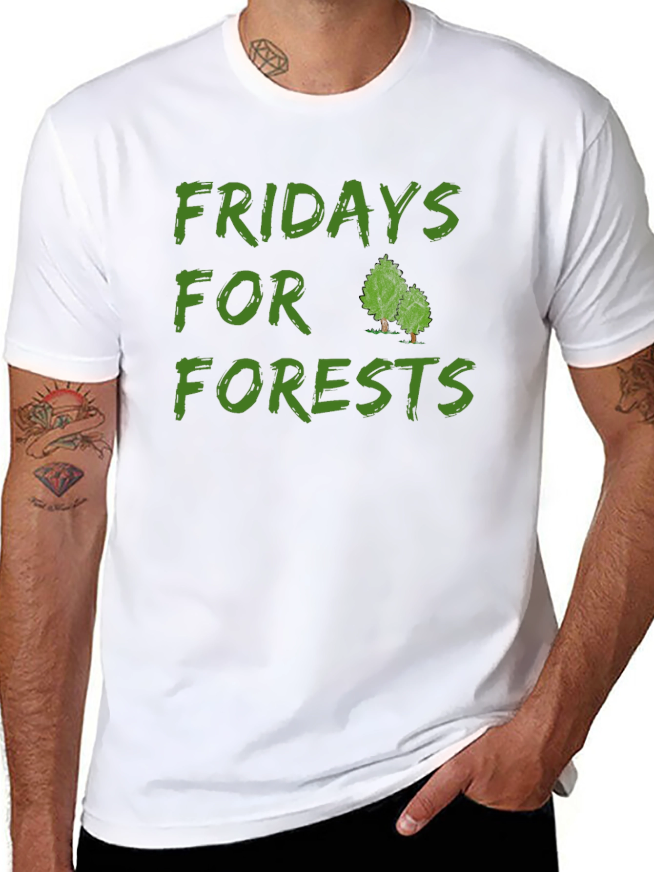 Fridays For Forests Black Graphic T-Shirt