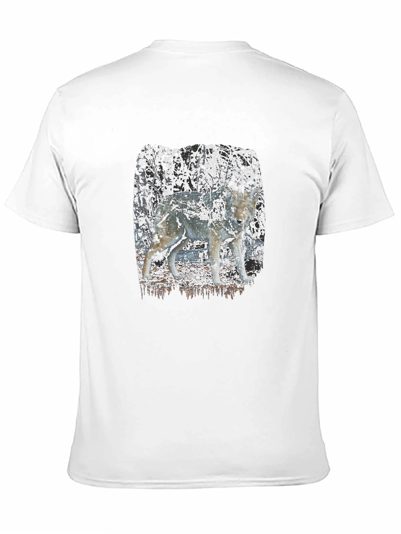 Wolf Graphic Print Black T-Shirt