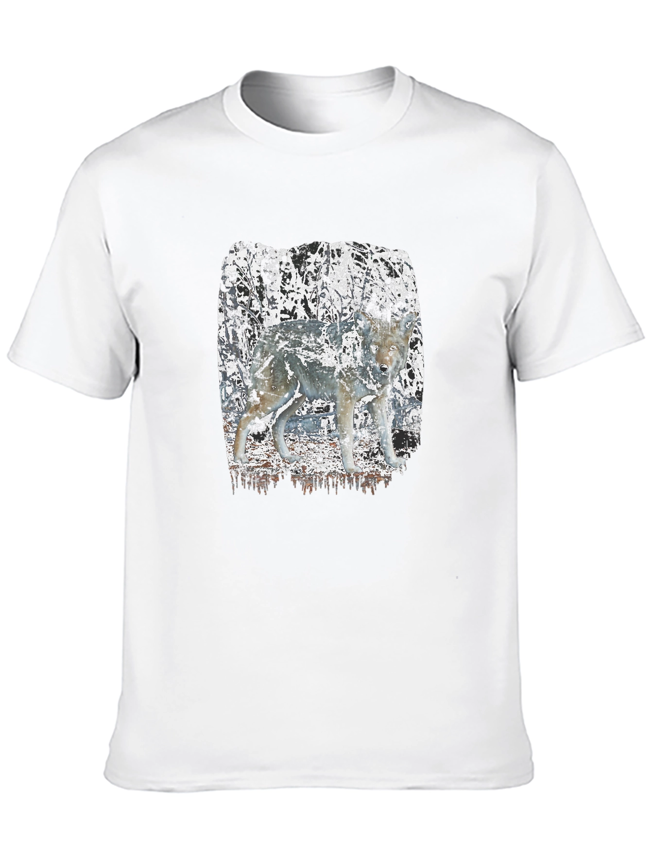 Wolf Graphic Print Black T-Shirt
