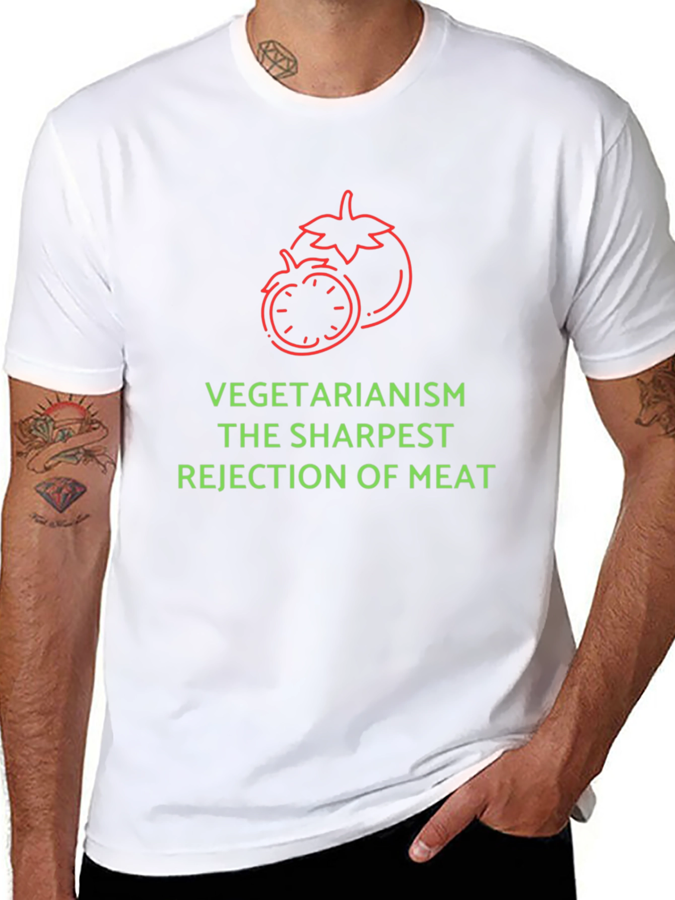 Vegetarianism The Sharpest Rejection of Meat Graphic Tee