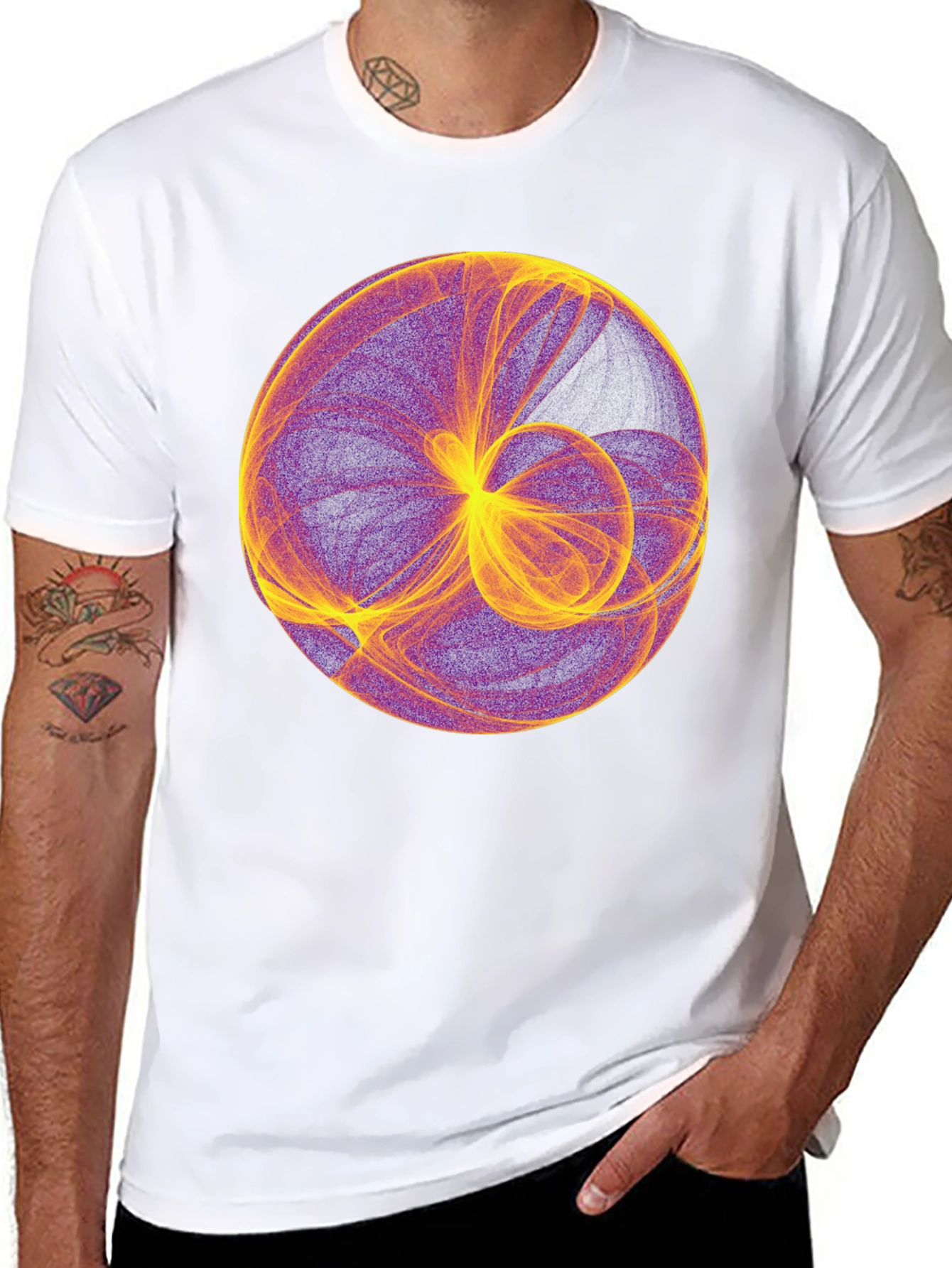 Abstract Sphere Graphic Tee - Modern Art Shirt