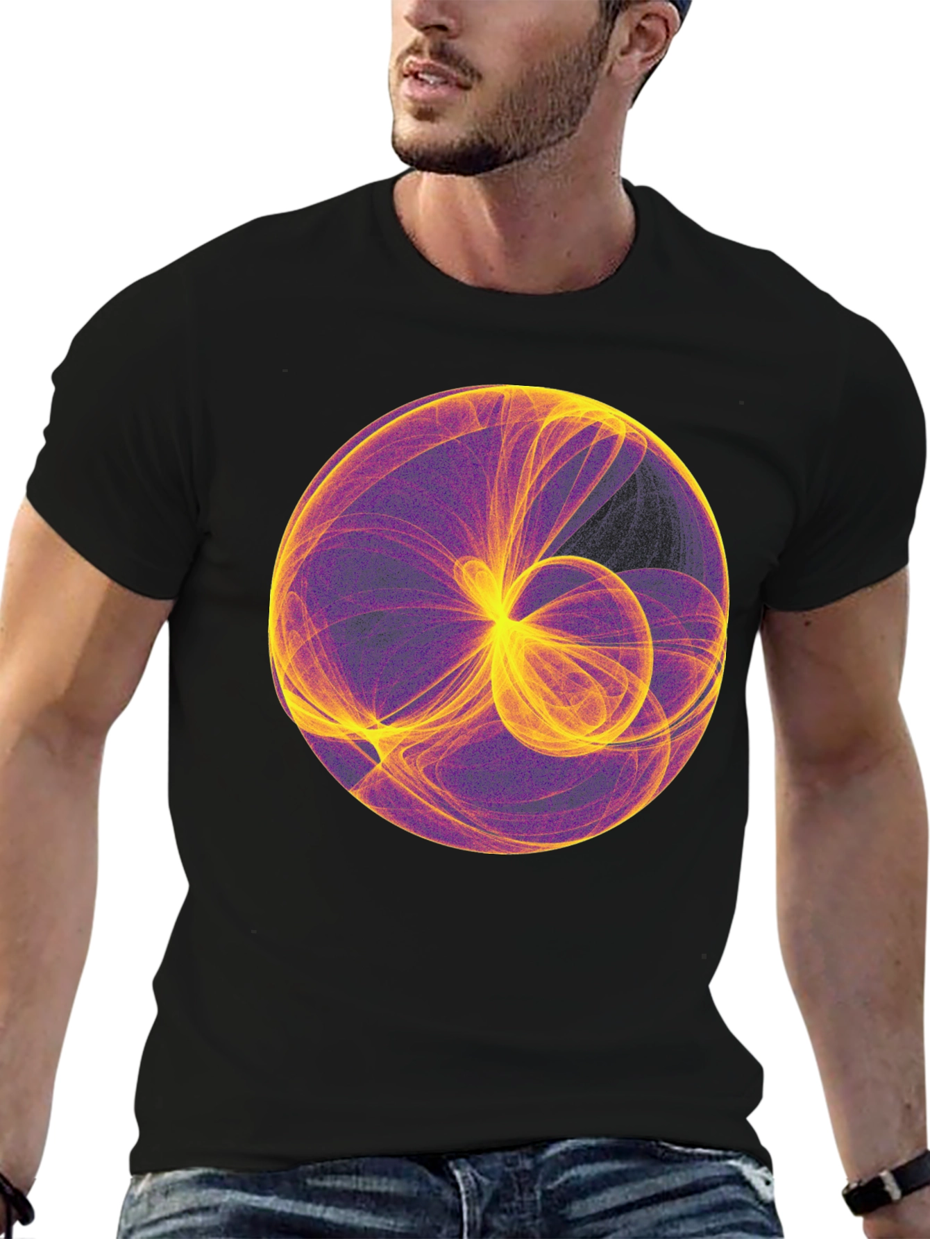 Abstract Sphere Graphic Tee - Modern Art Shirt