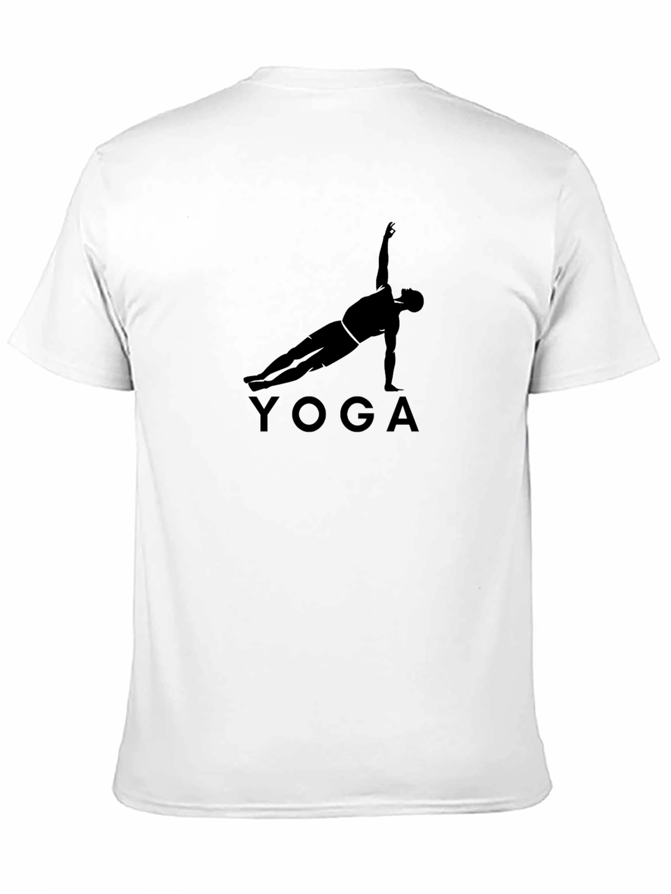 Yoga Pose Graphic Tee - Mens Casual Black T-Shirt