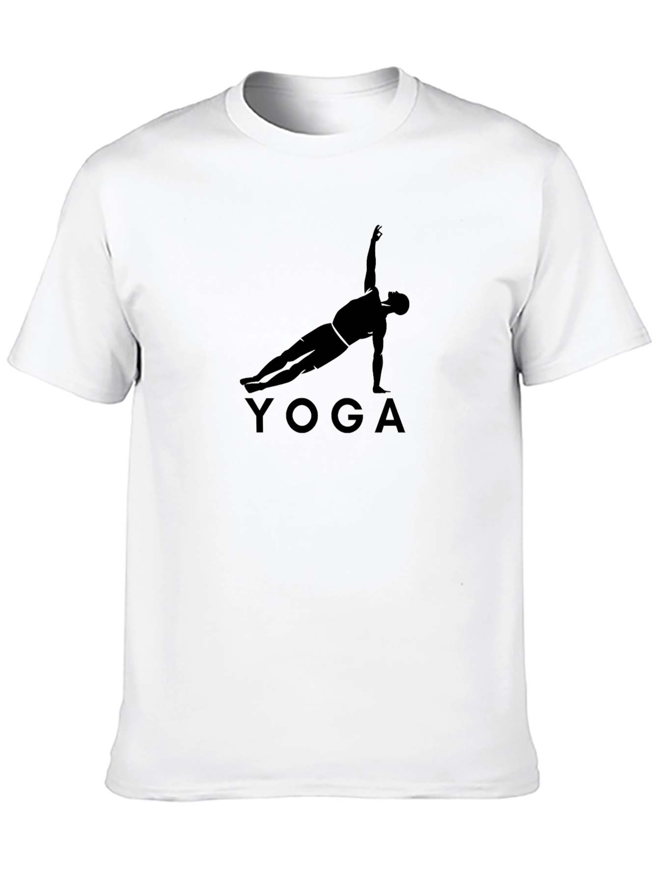 Yoga Pose Graphic Tee - Mens Casual Black T-Shirt