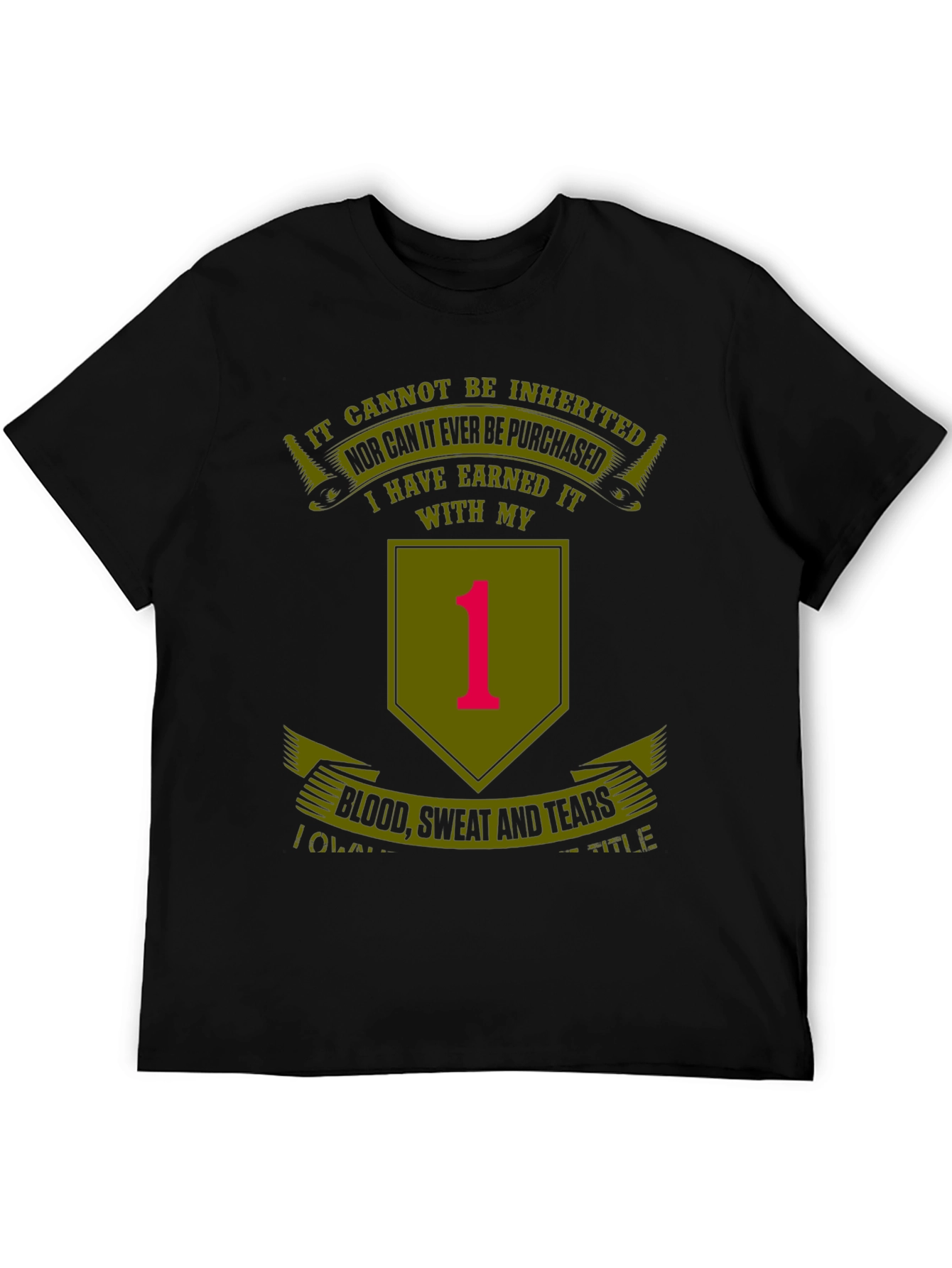 Earned It Black T-Shirt - Military Pride
