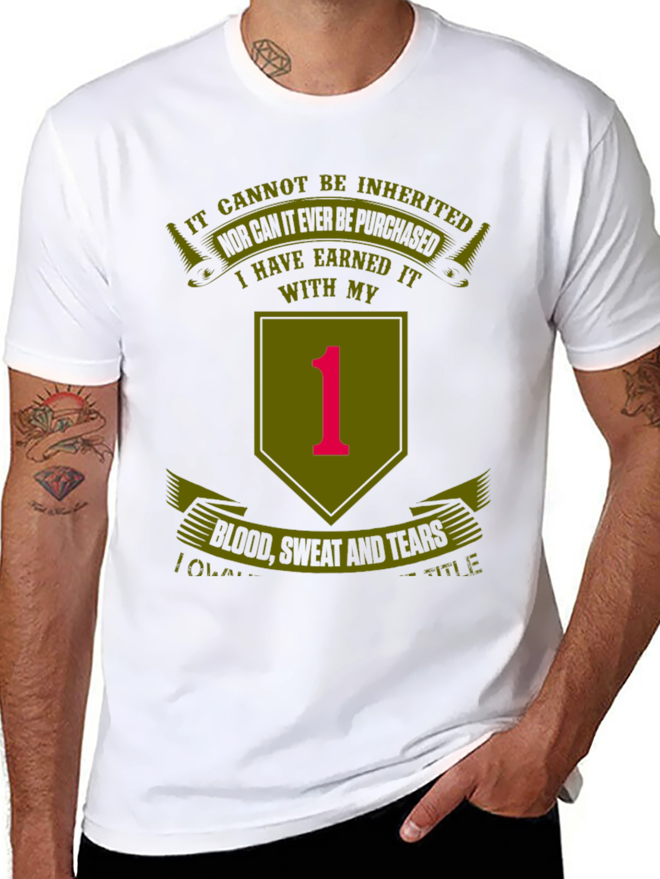 Earned It Black T-Shirt - Military Pride