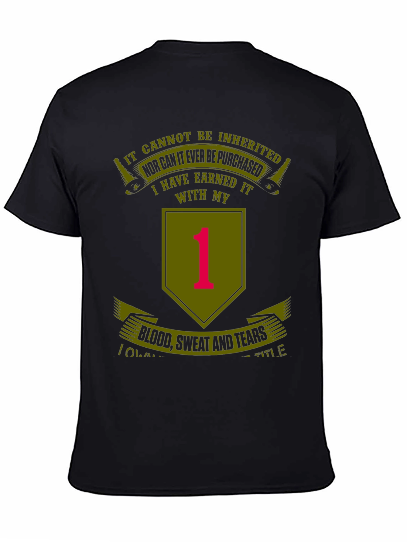 Earned It Black T-Shirt - Military Pride
