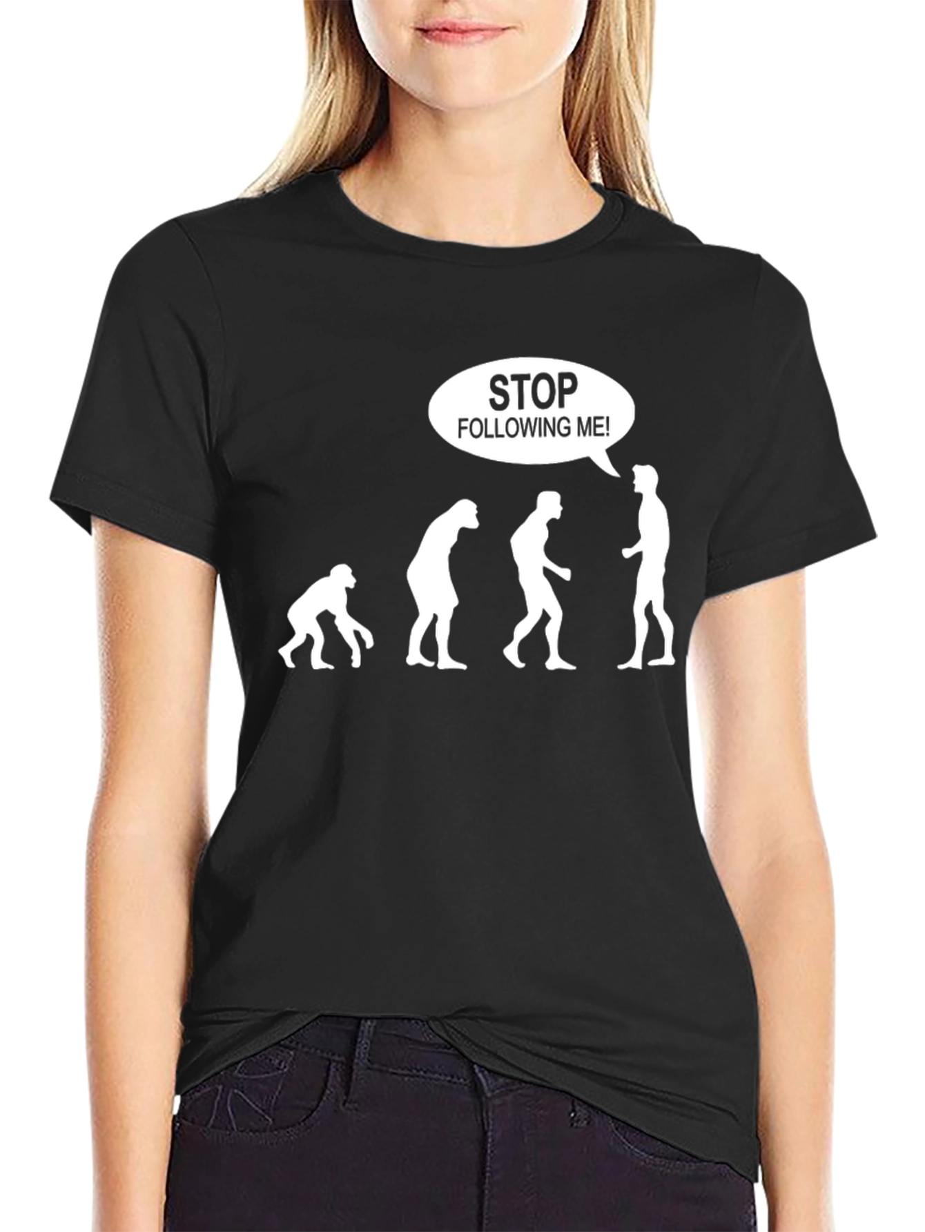 Evolution Stop Following Me! Funny Graphic T-Shirt
