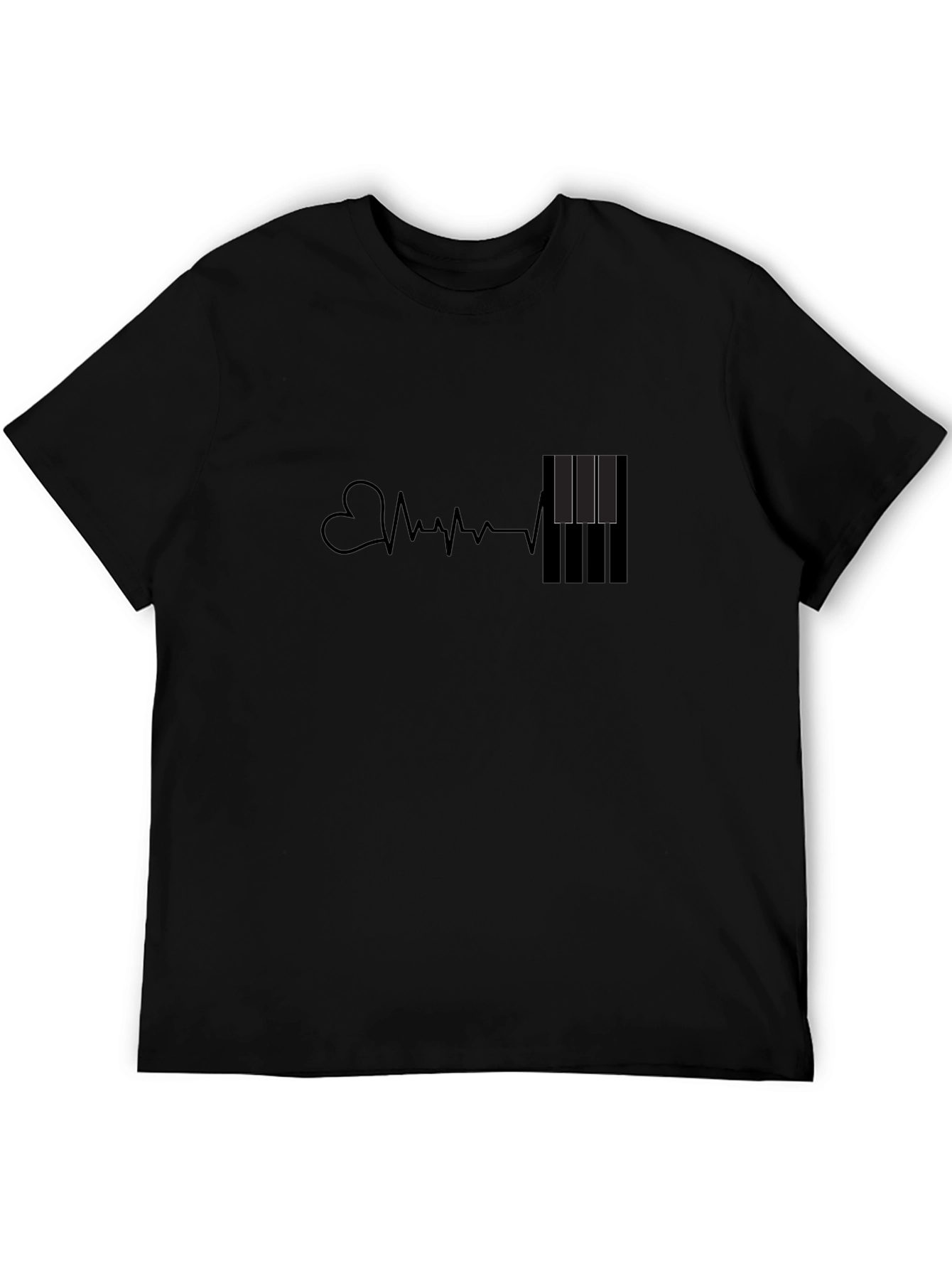 Heartbeat Piano Keys Graphic Tee