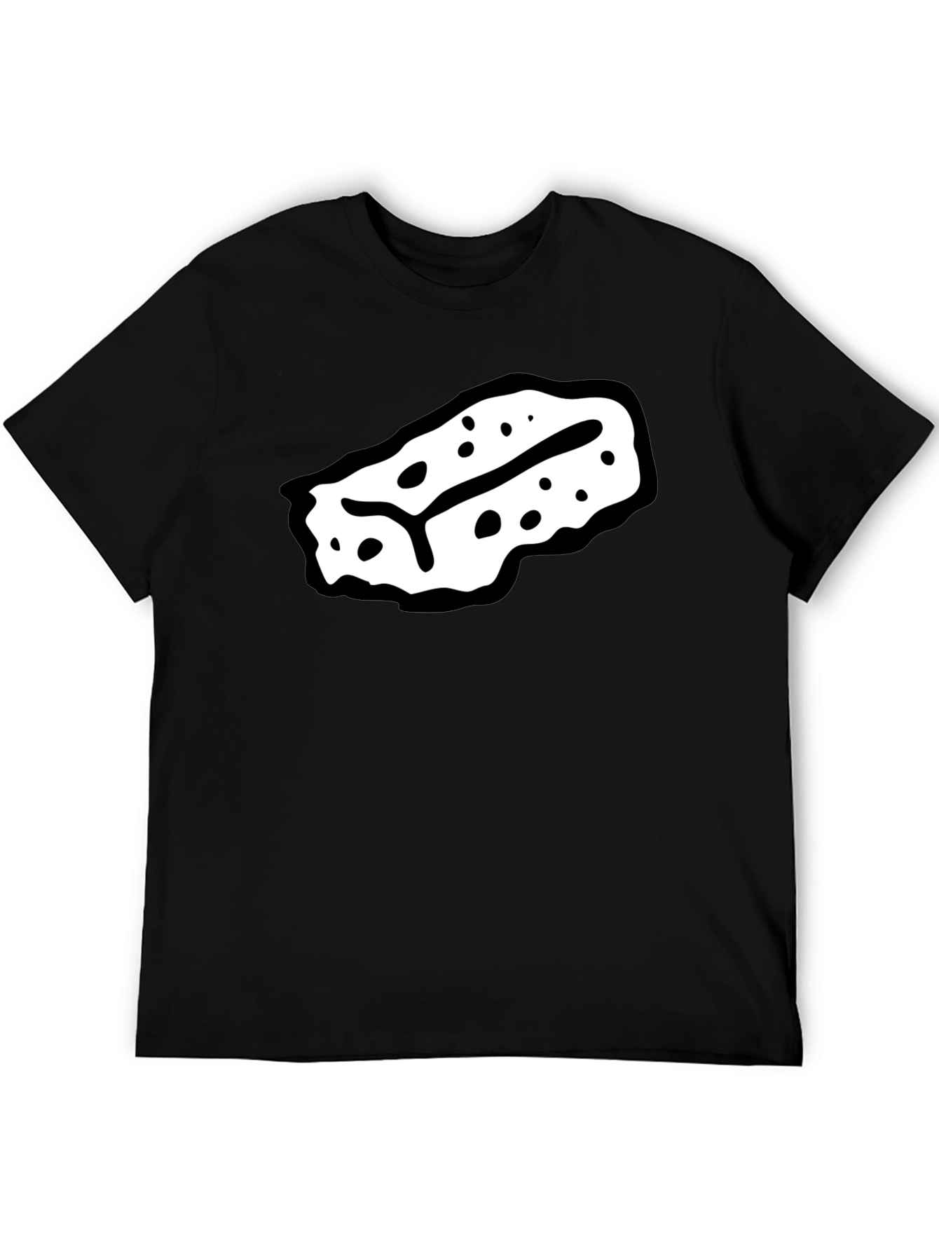 Unique Graphic Print Black Tee
