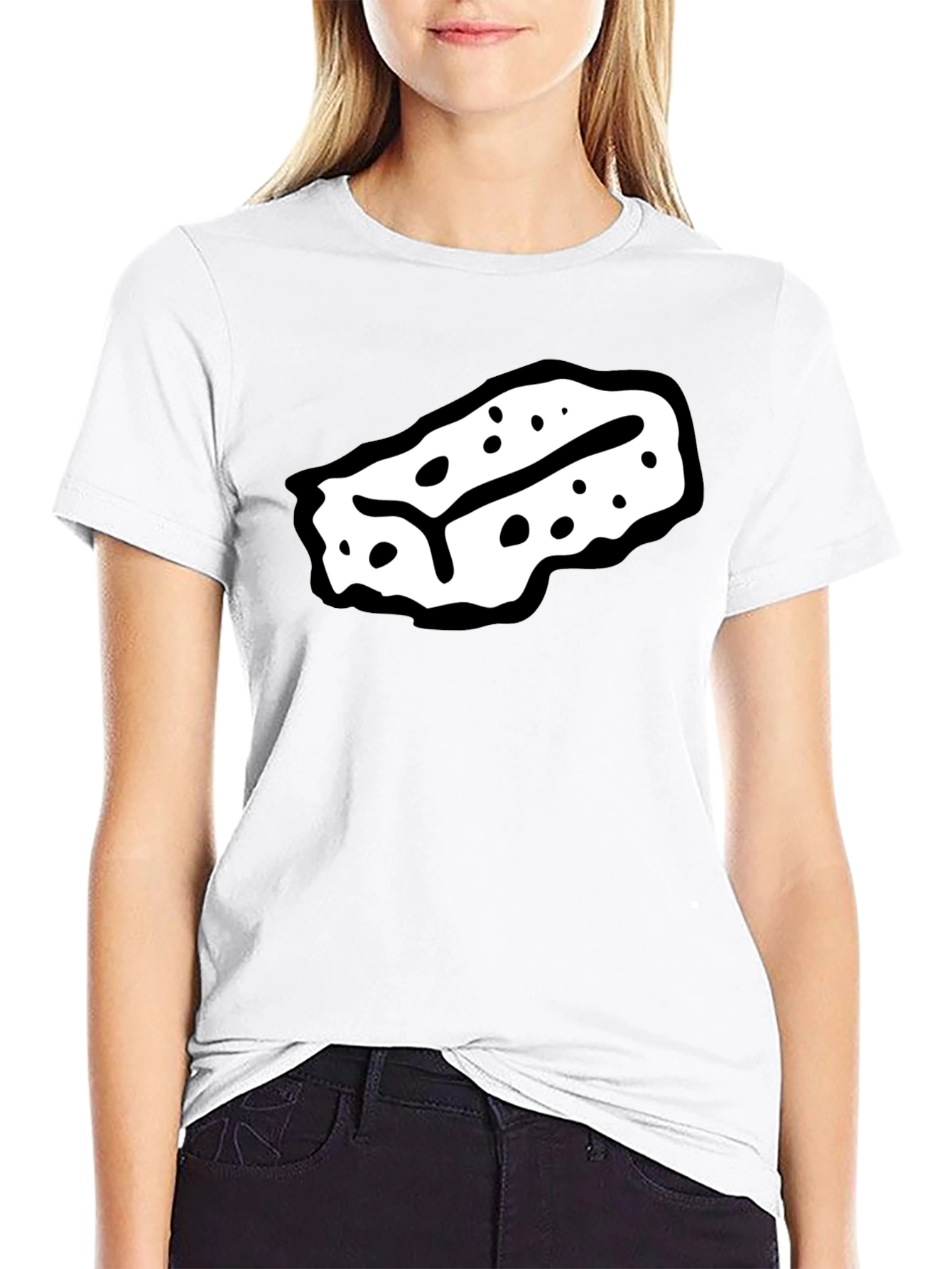 Unique Graphic Print Black Tee