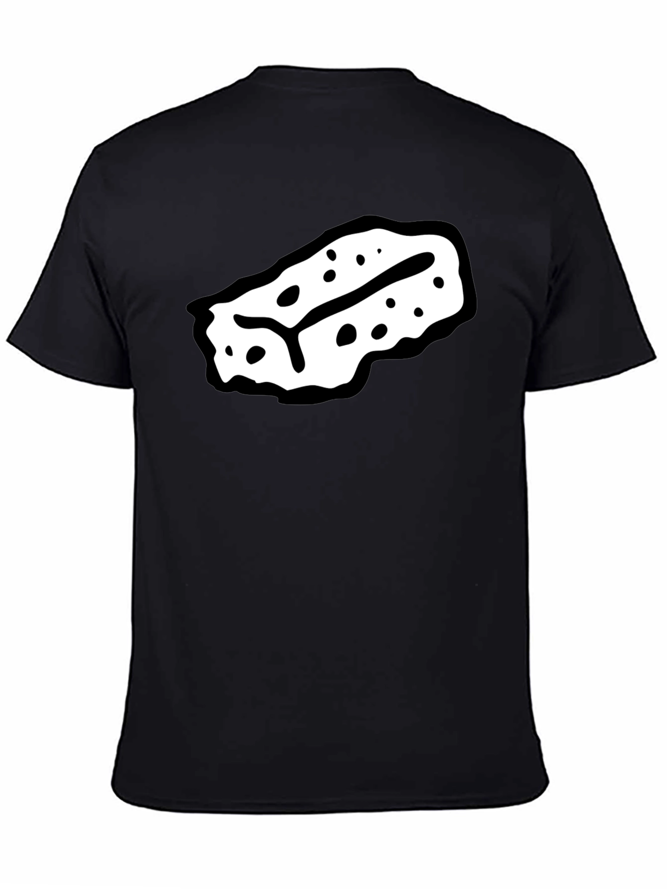 Unique Graphic Print Black Tee