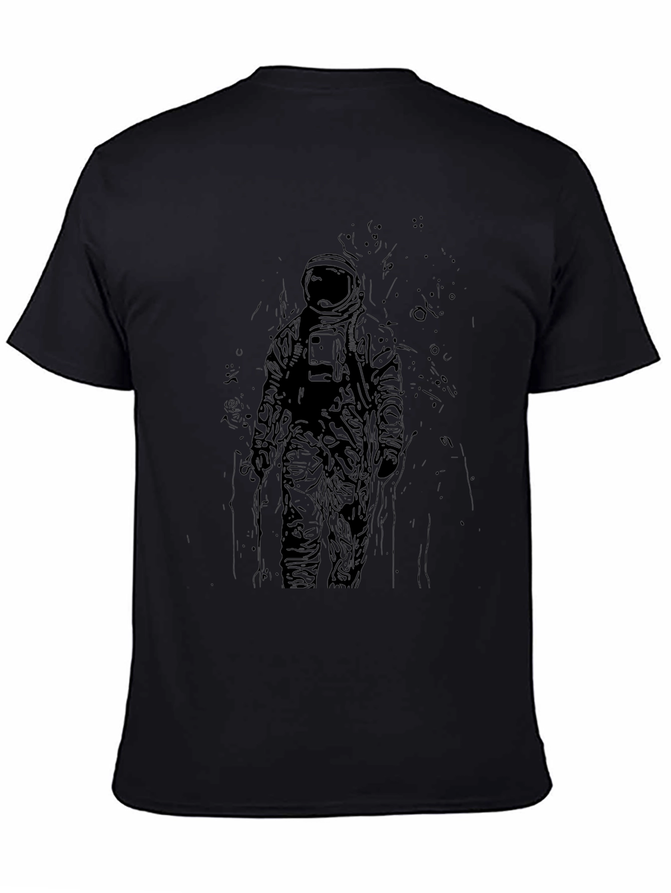 Astronaut Graphic Tee - Dark Spaced Out Design