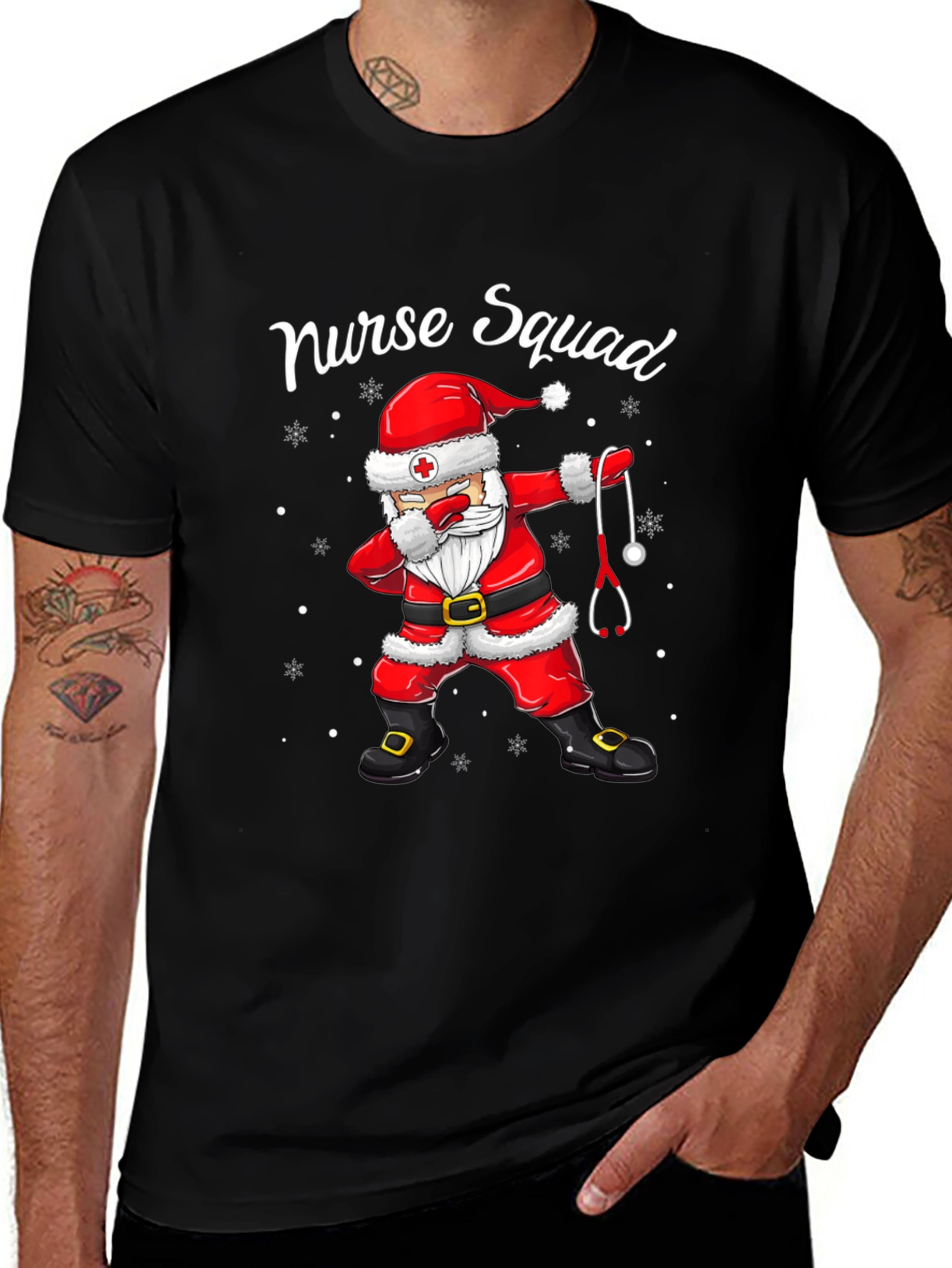 Nurse Squad Santa Dabbing T-Shirt