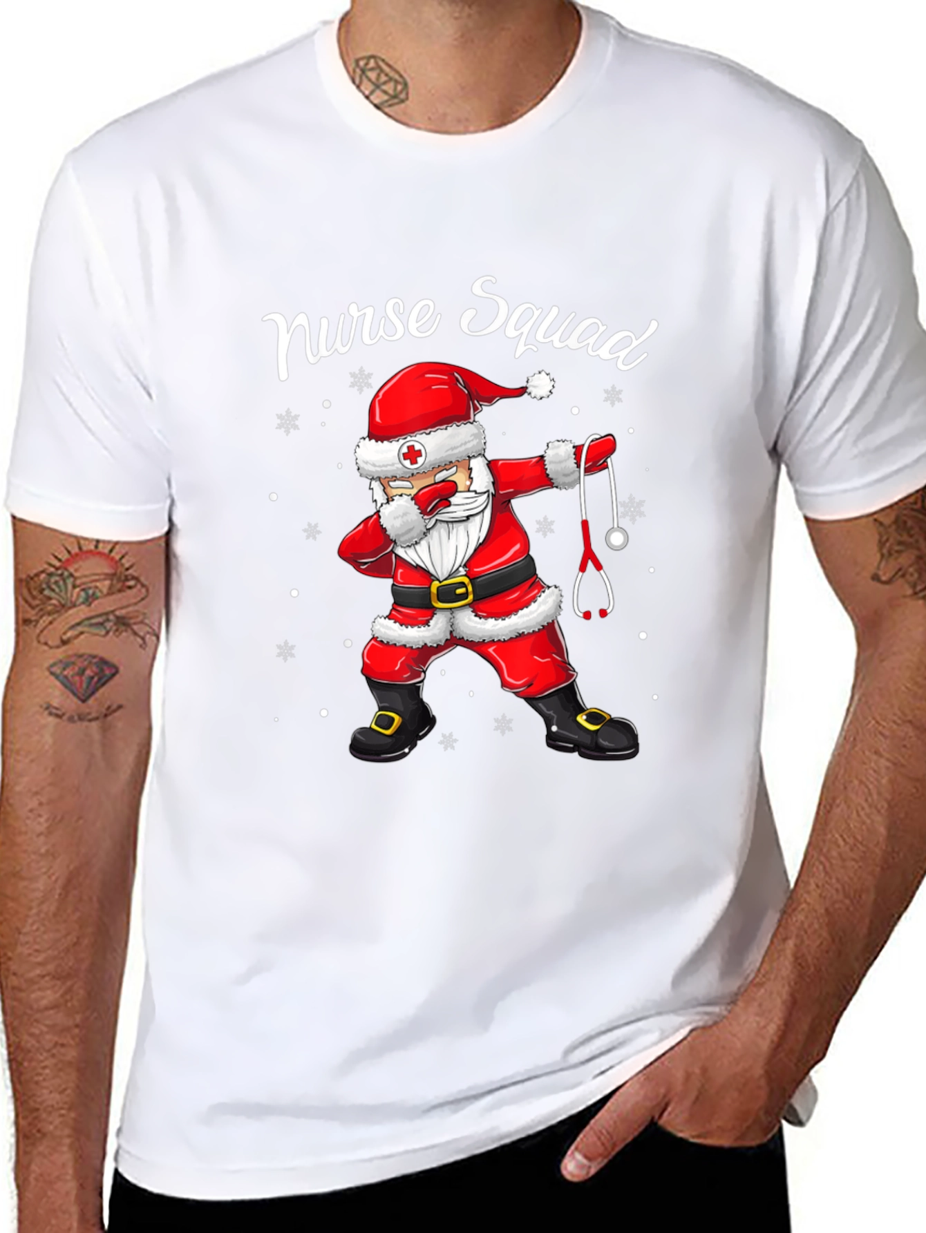Nurse Squad Santa Dabbing T-Shirt
