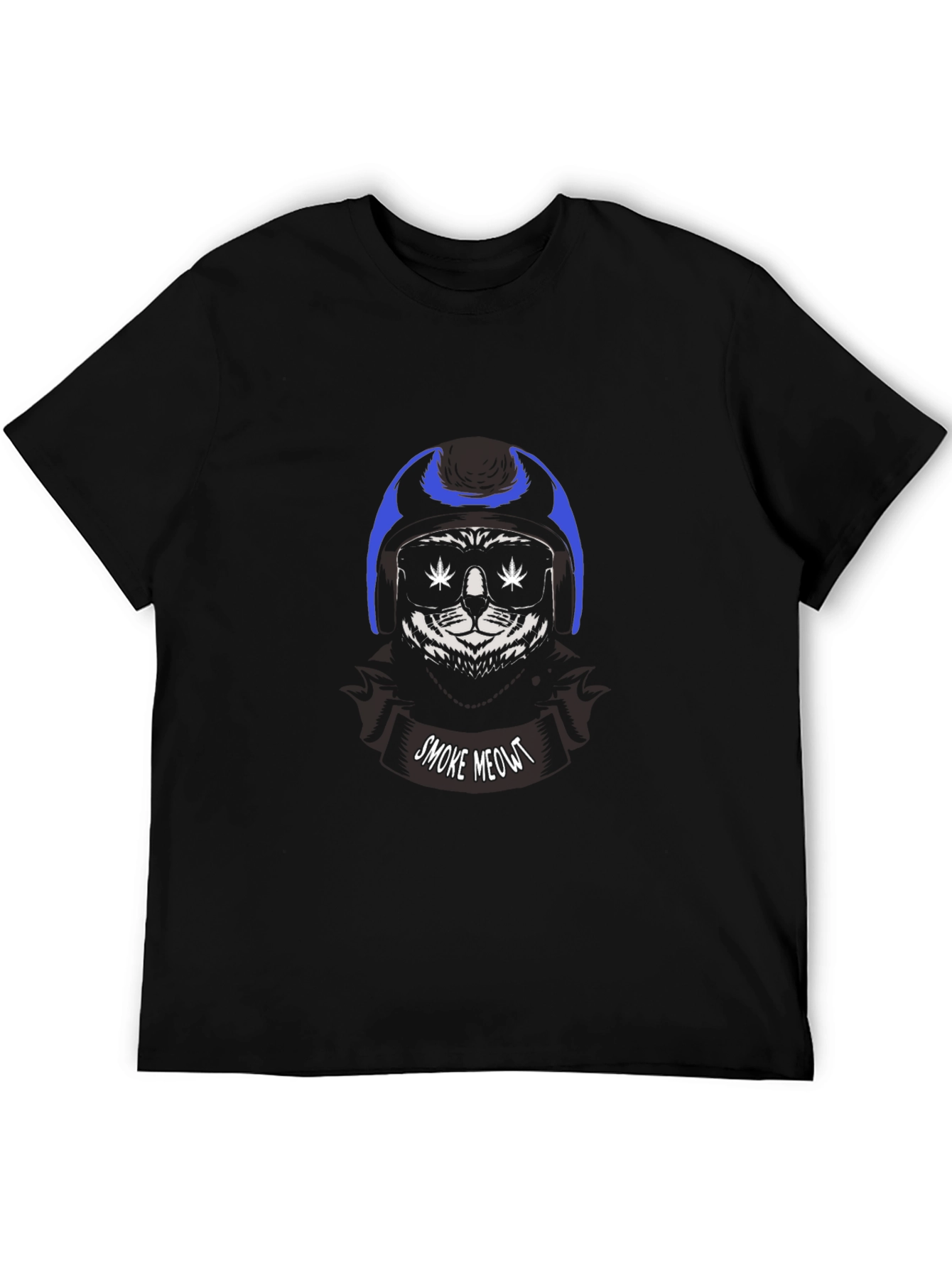 Smoke Meow T-Shirt - Cat with Sunglasses