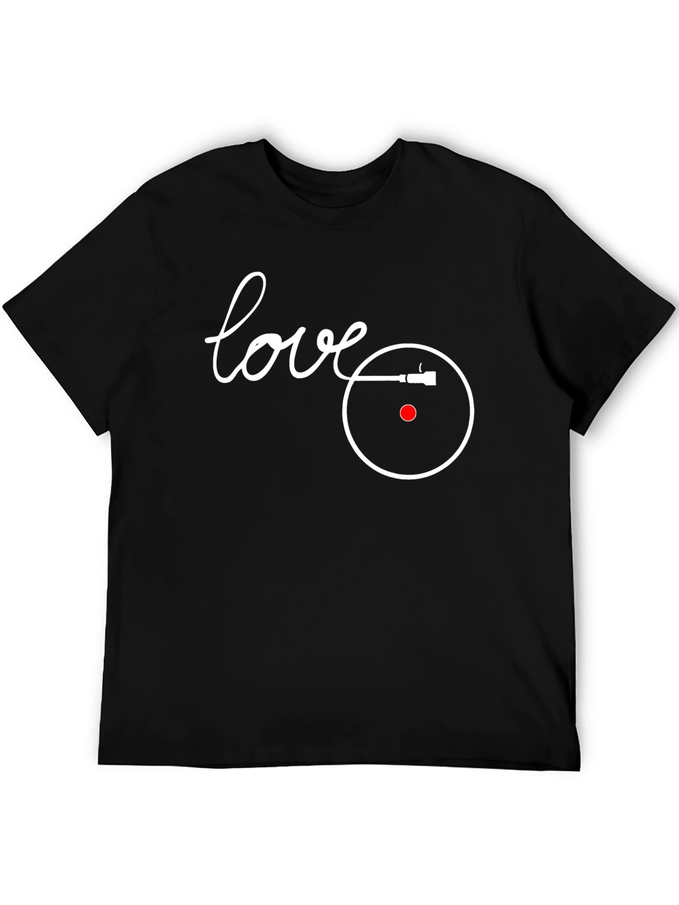 Love Vinyl Record Player Graphic T-Shirt