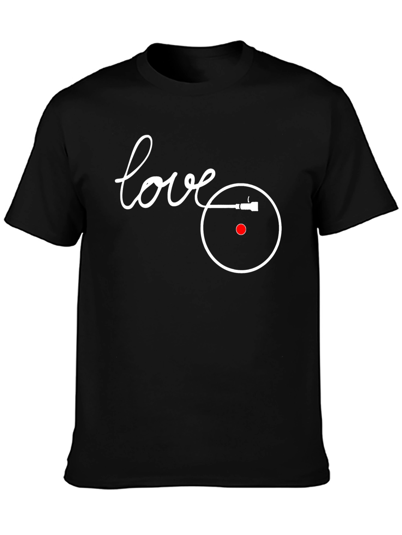Love Vinyl Record Player Graphic T-Shirt