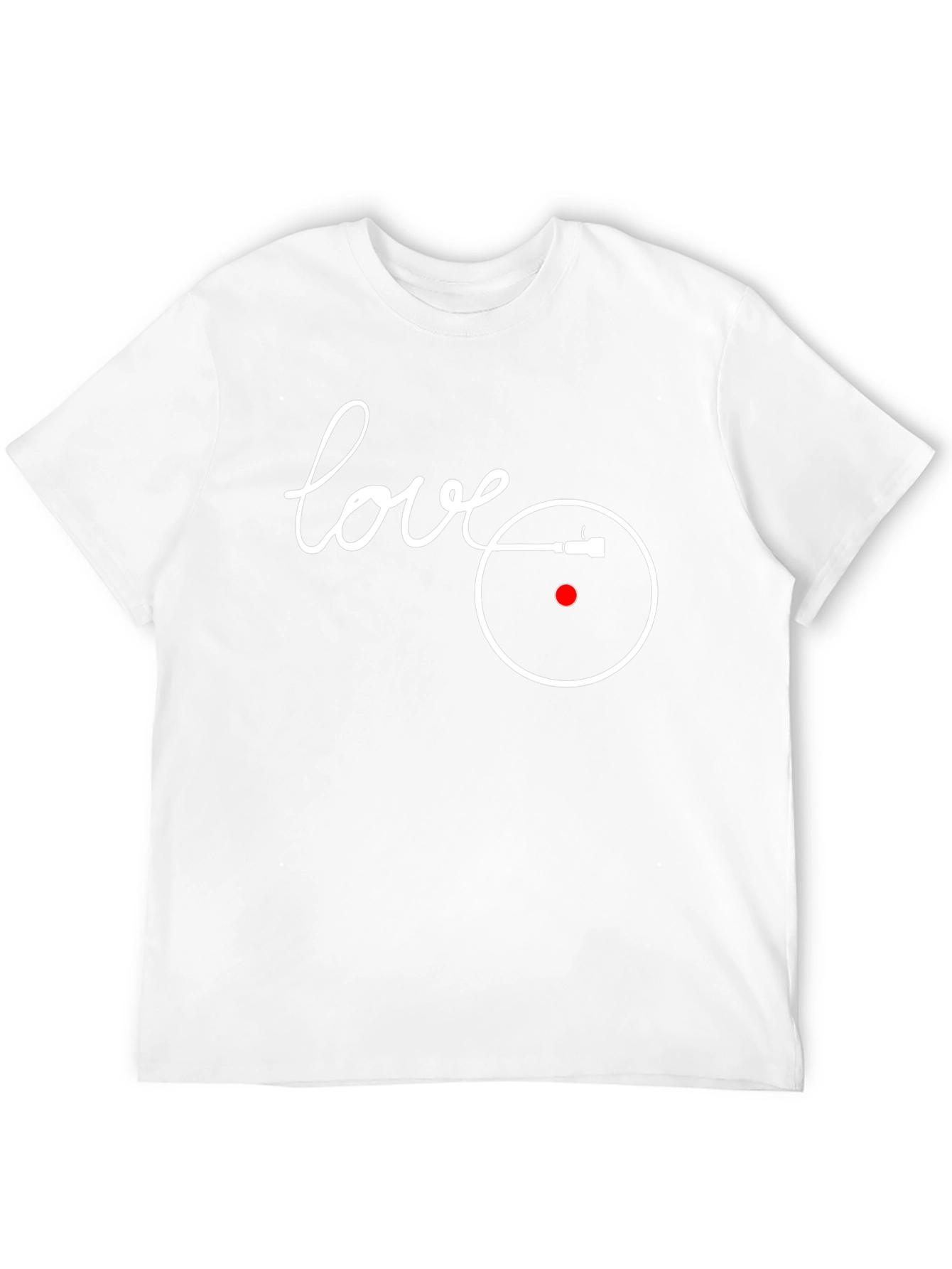 Love Vinyl Record Player Graphic T-Shirt