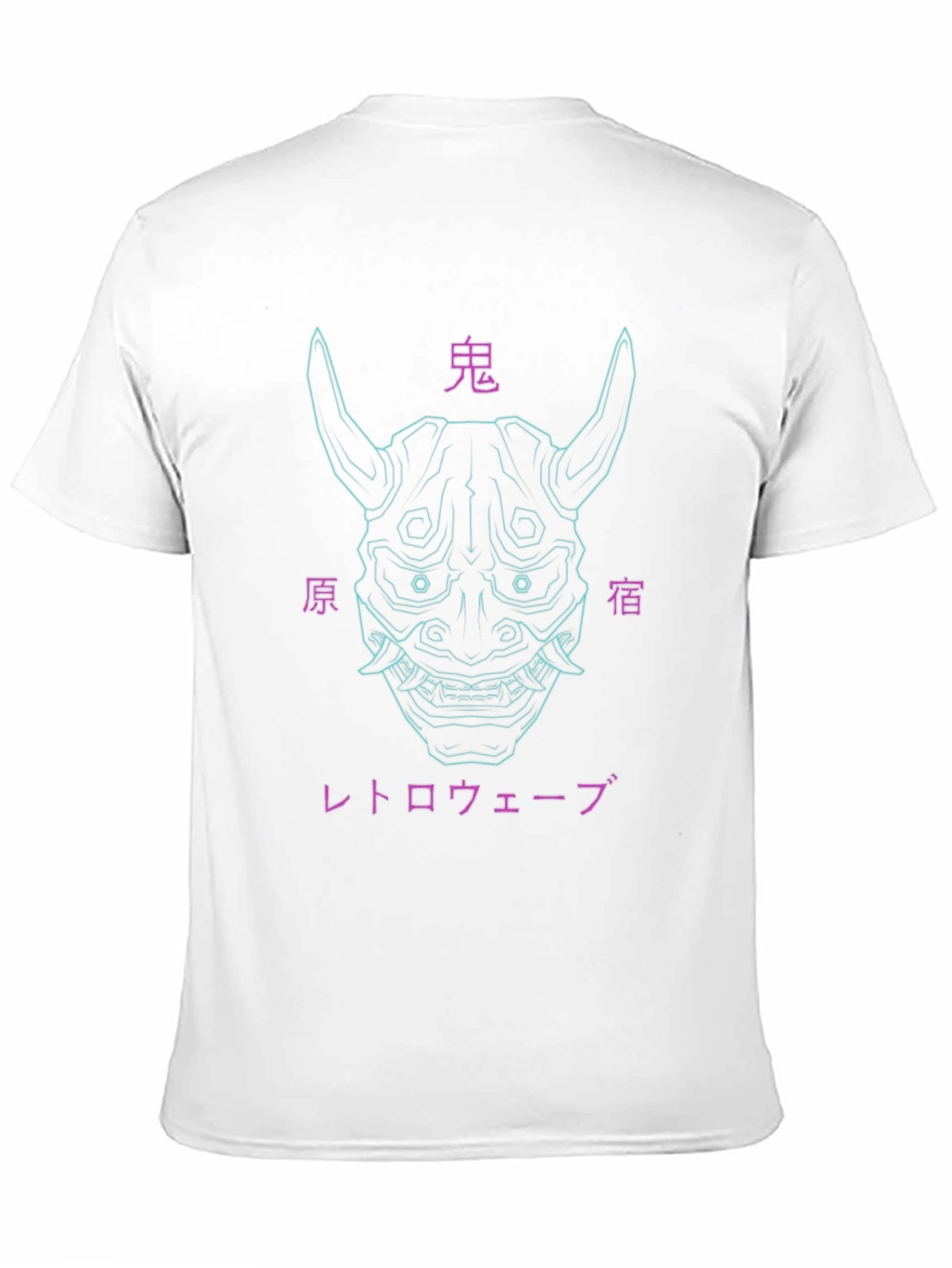 Cyberpunk Oni Mask Graphic Tee