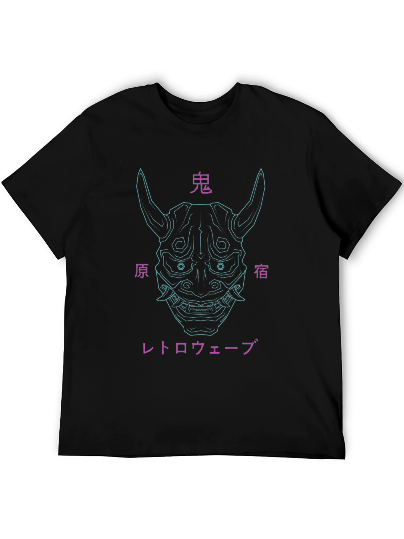 Cyberpunk Oni Mask Graphic Tee