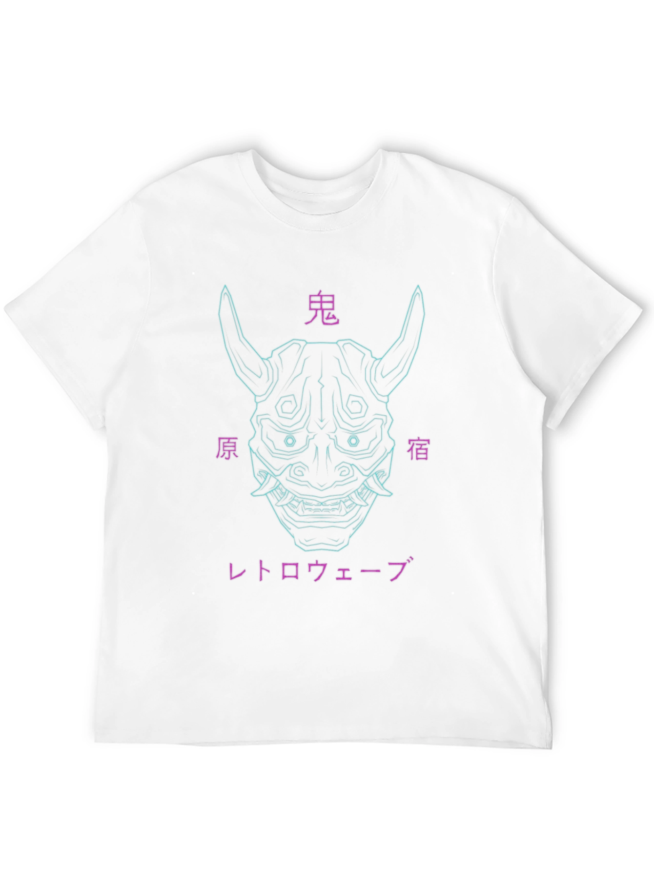 Cyberpunk Oni Mask Graphic Tee