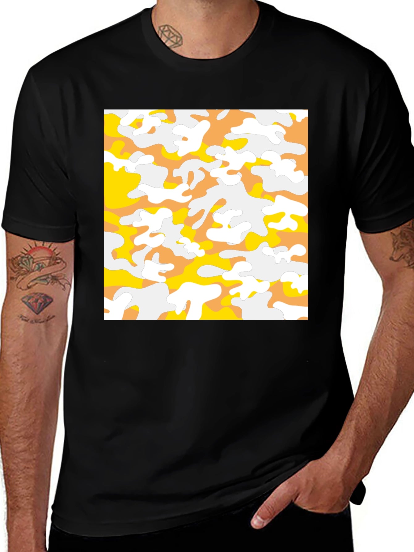 Camouflage Pattern T-Shirt - Casual Wear