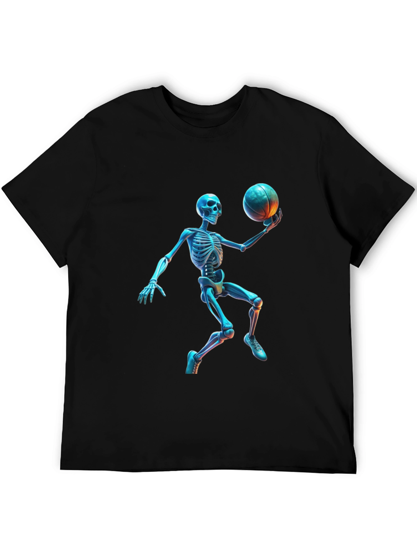 Skeleton Basketball Graphic Tee - Cool & Unique Design