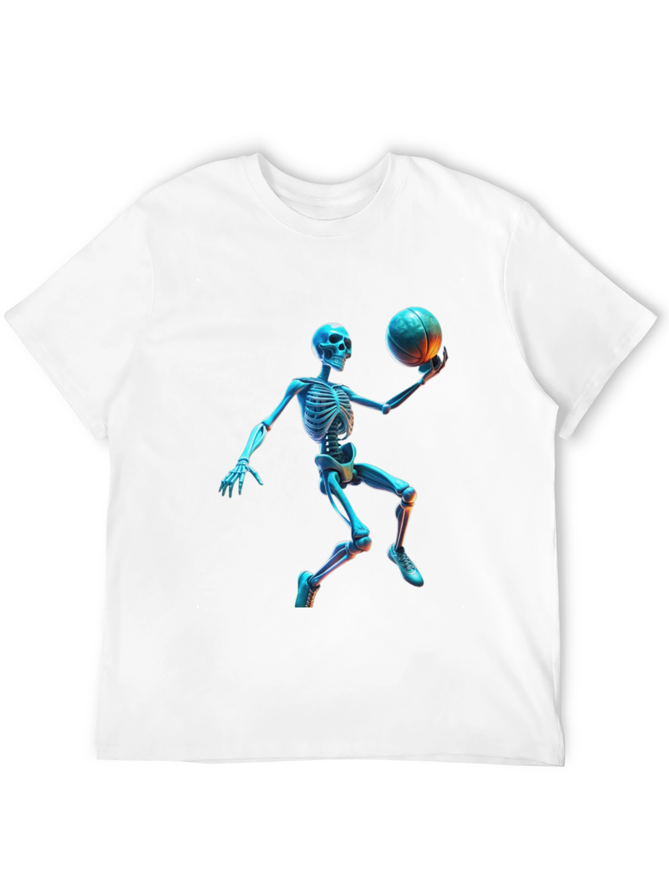 Skeleton Basketball Graphic Tee - Cool & Unique Design