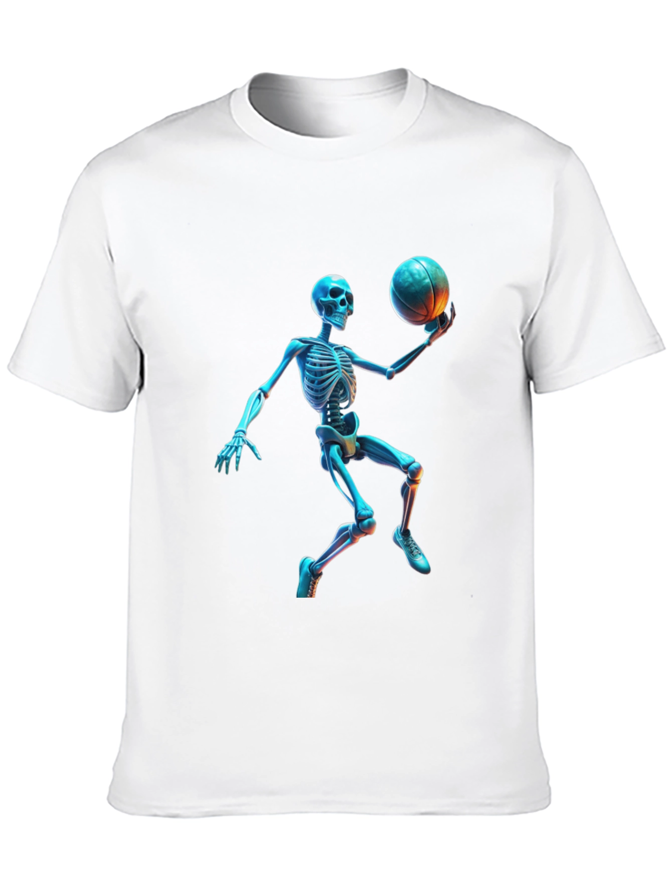Skeleton Basketball Graphic Tee - Cool & Unique Design