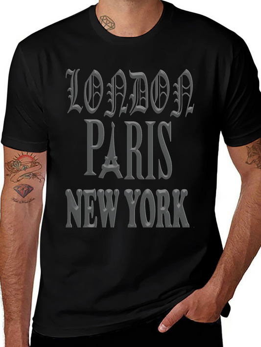 London Paris New York Graphic Tee