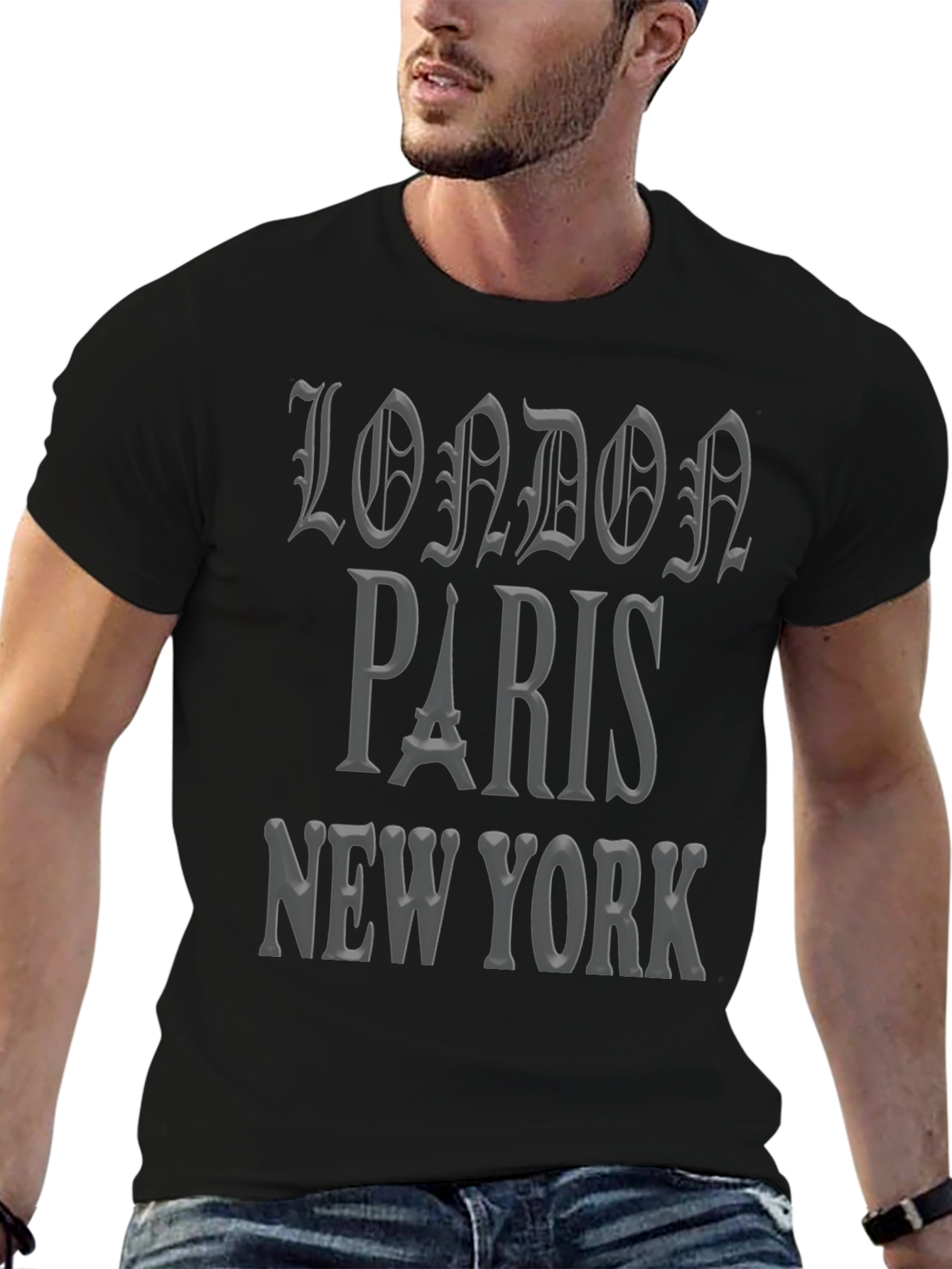 London Paris New York Graphic Tee