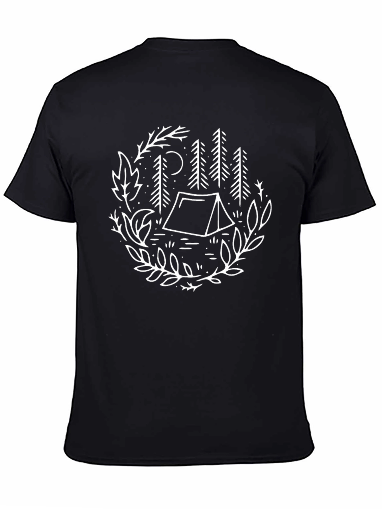 Camping Tent and Forest Graphic Tee
