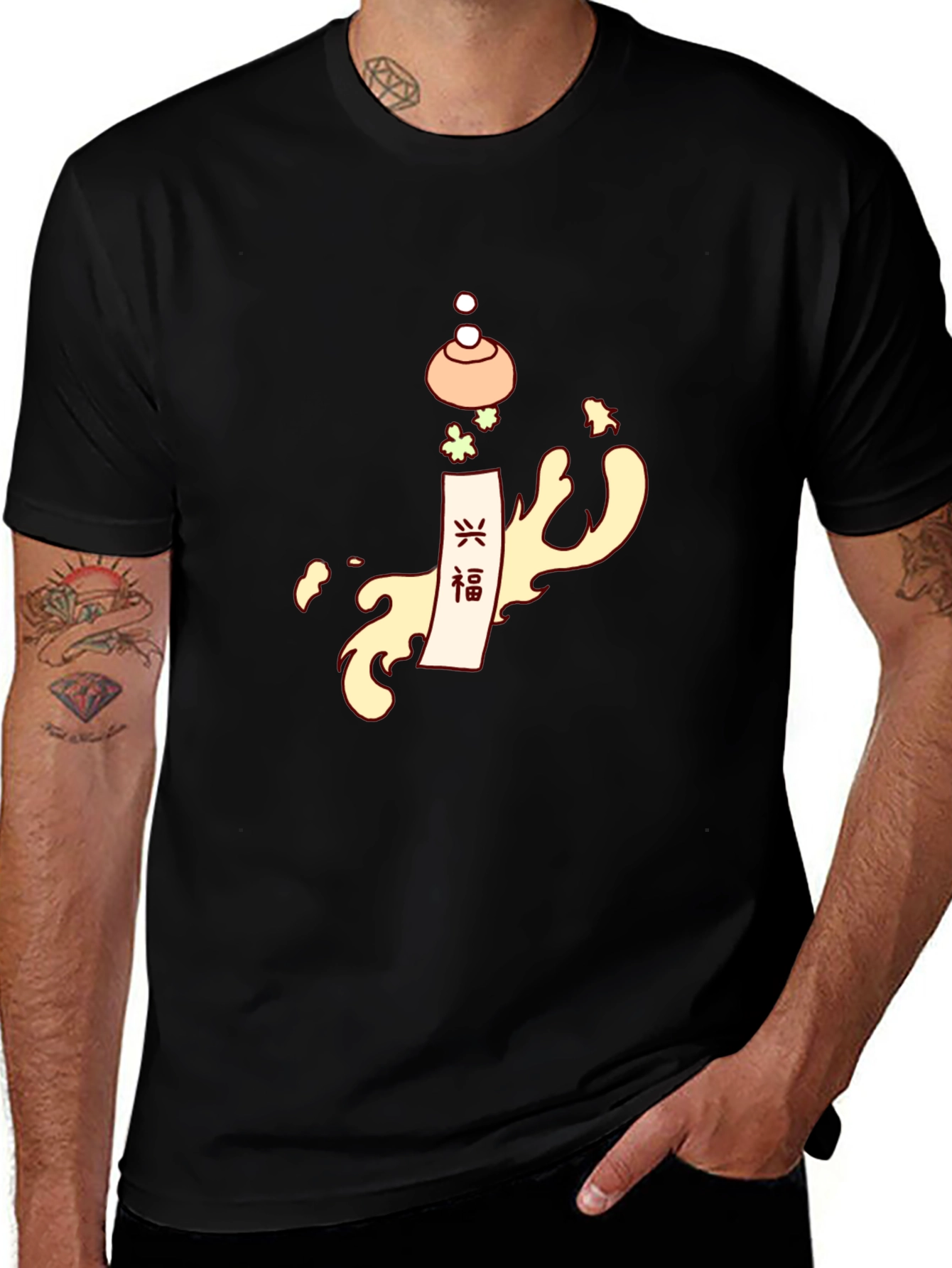 Lucky Candle Black Graphic Tee