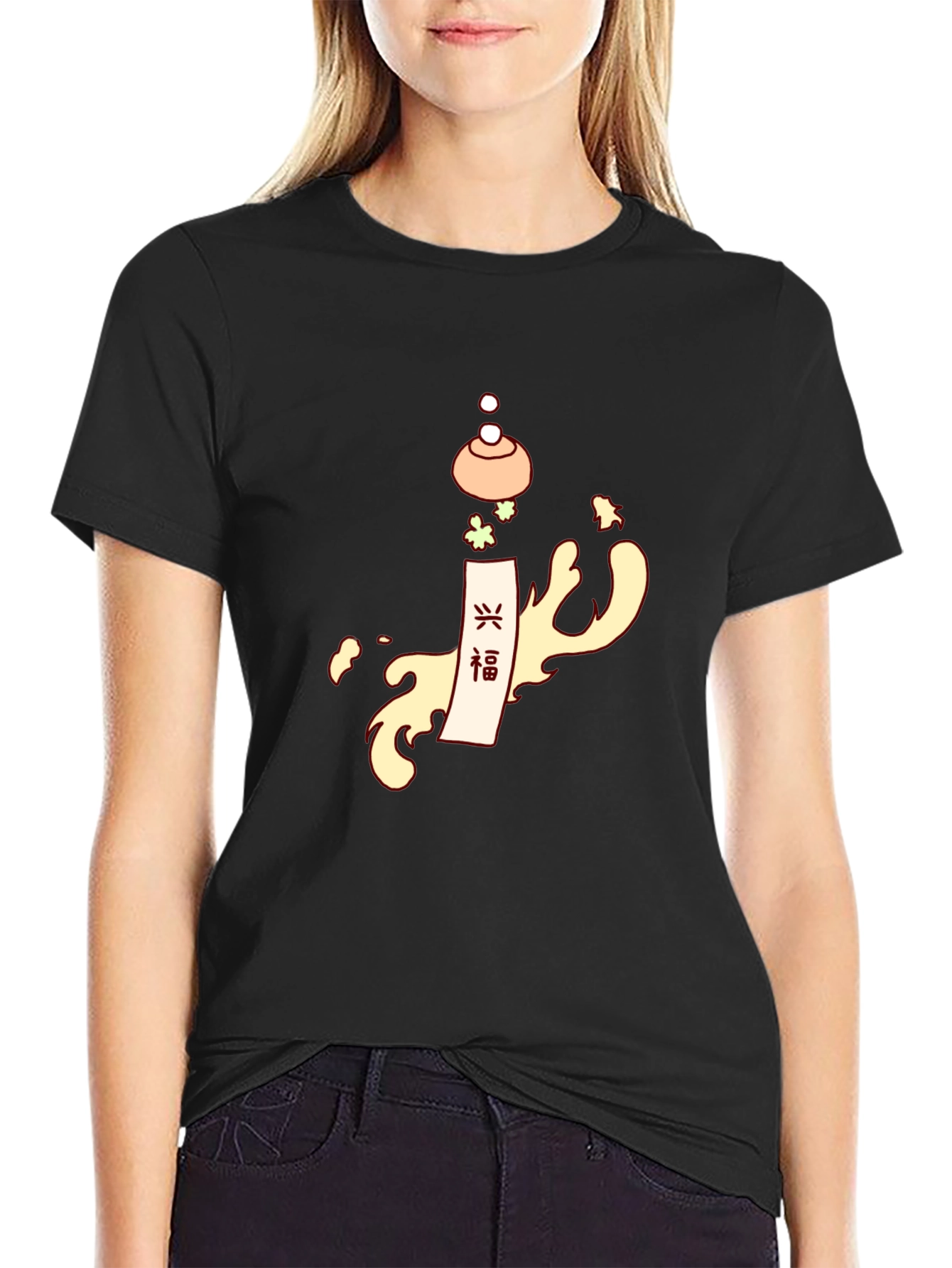 Lucky Candle Black Graphic Tee