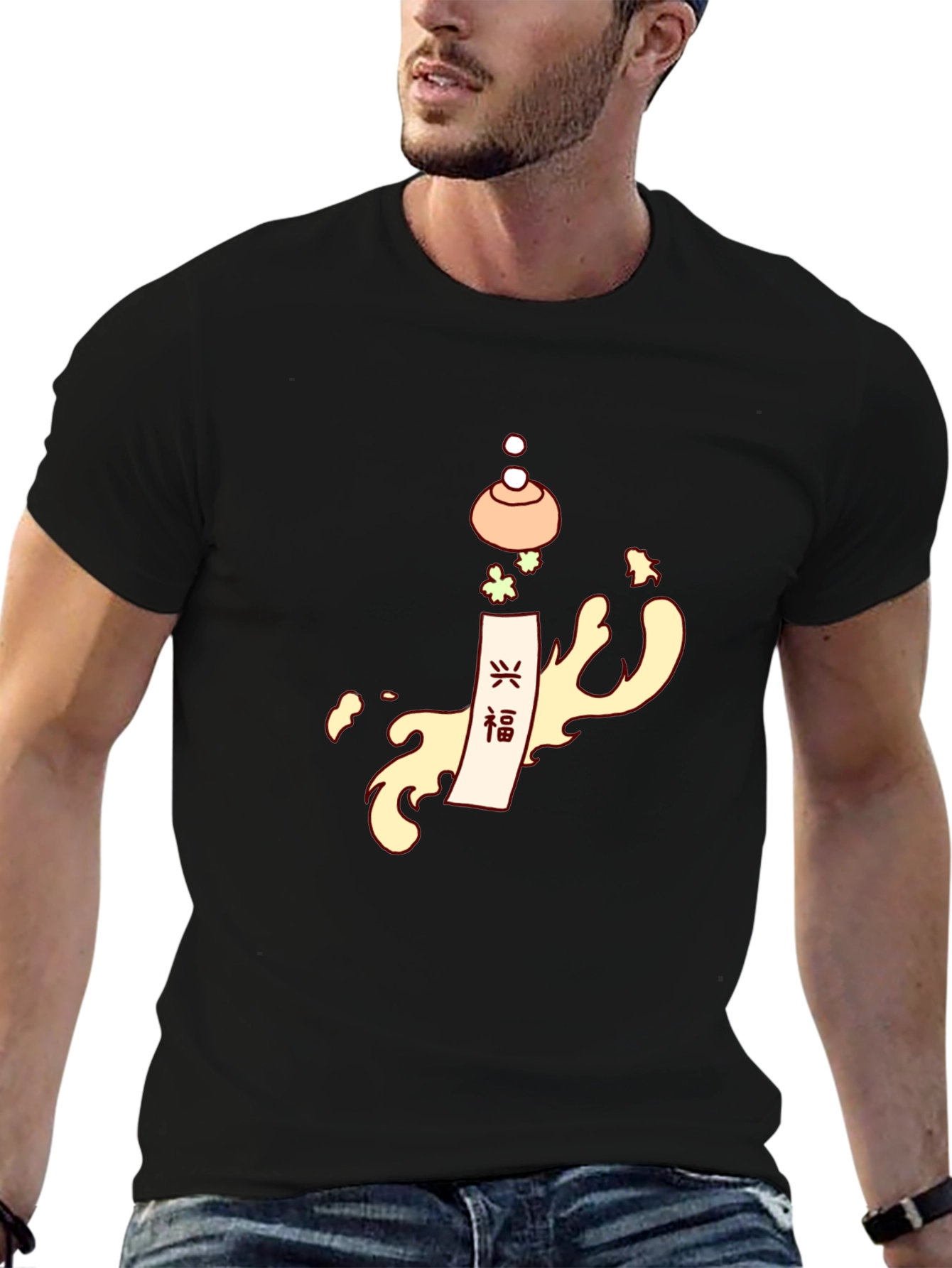 Lucky Candle Black Graphic Tee