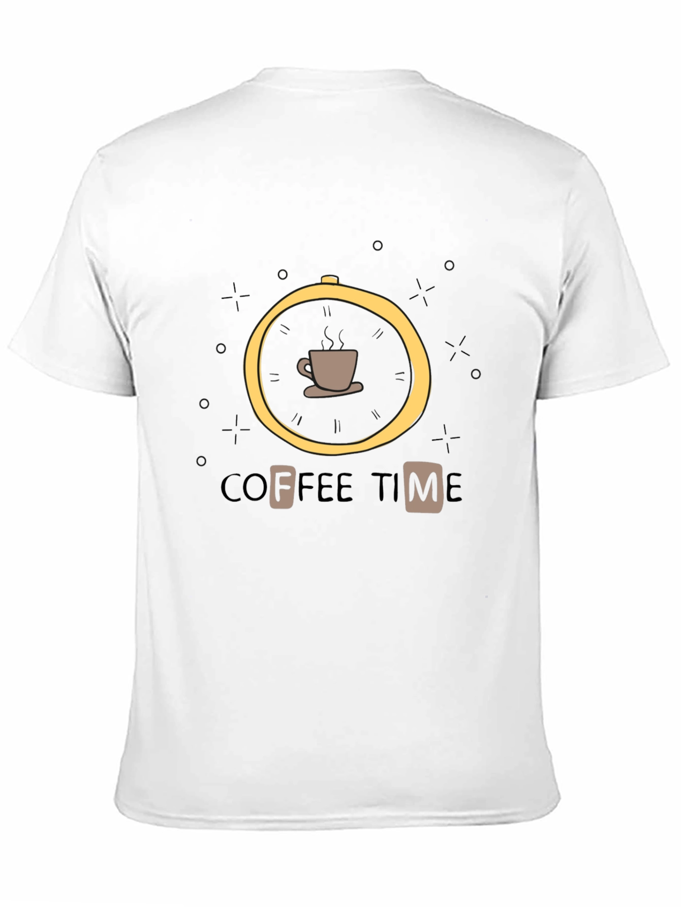 Coffee Time Graphic Black T-Shirt